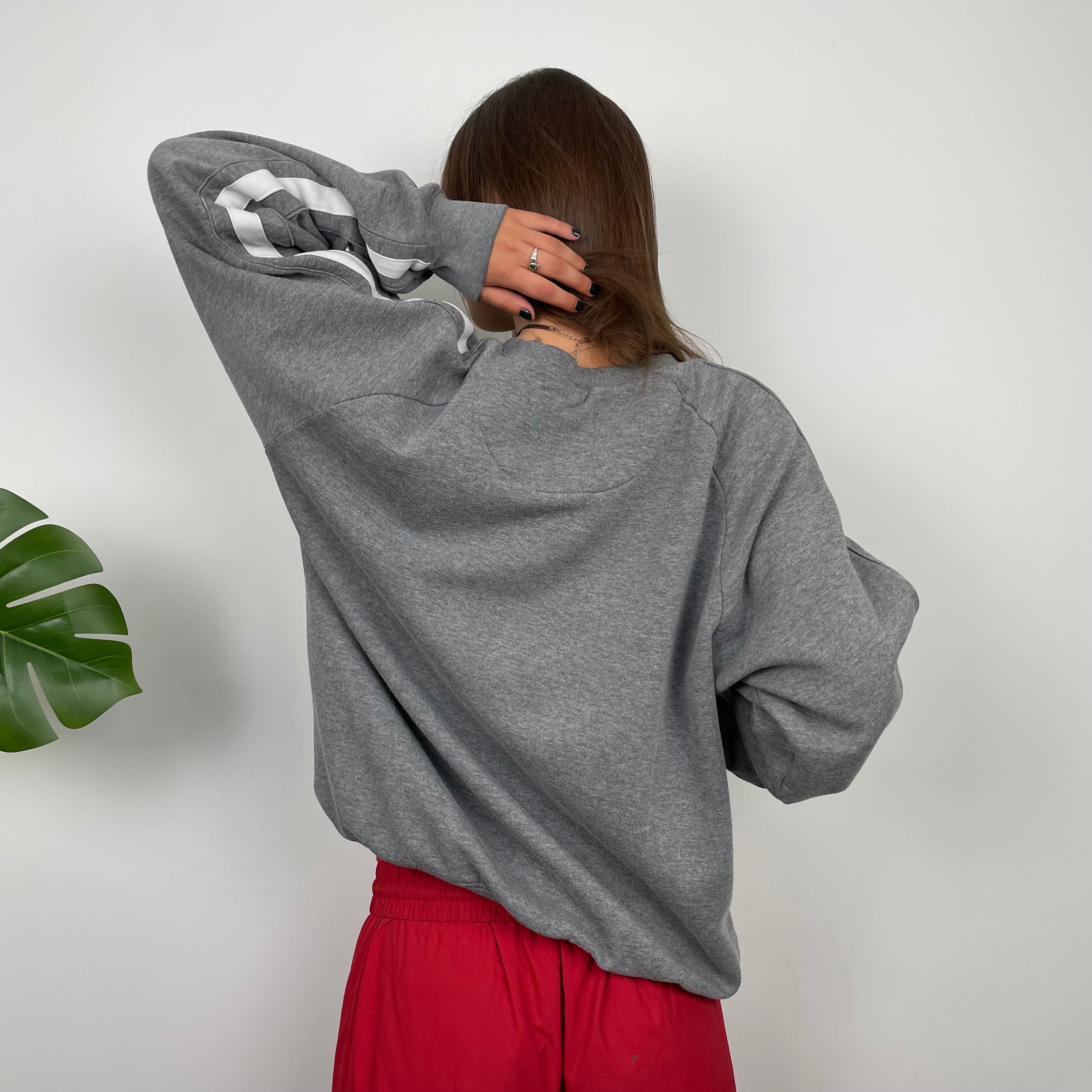 Nike Grey Embroidered Spell Out Sweatshirt (M)