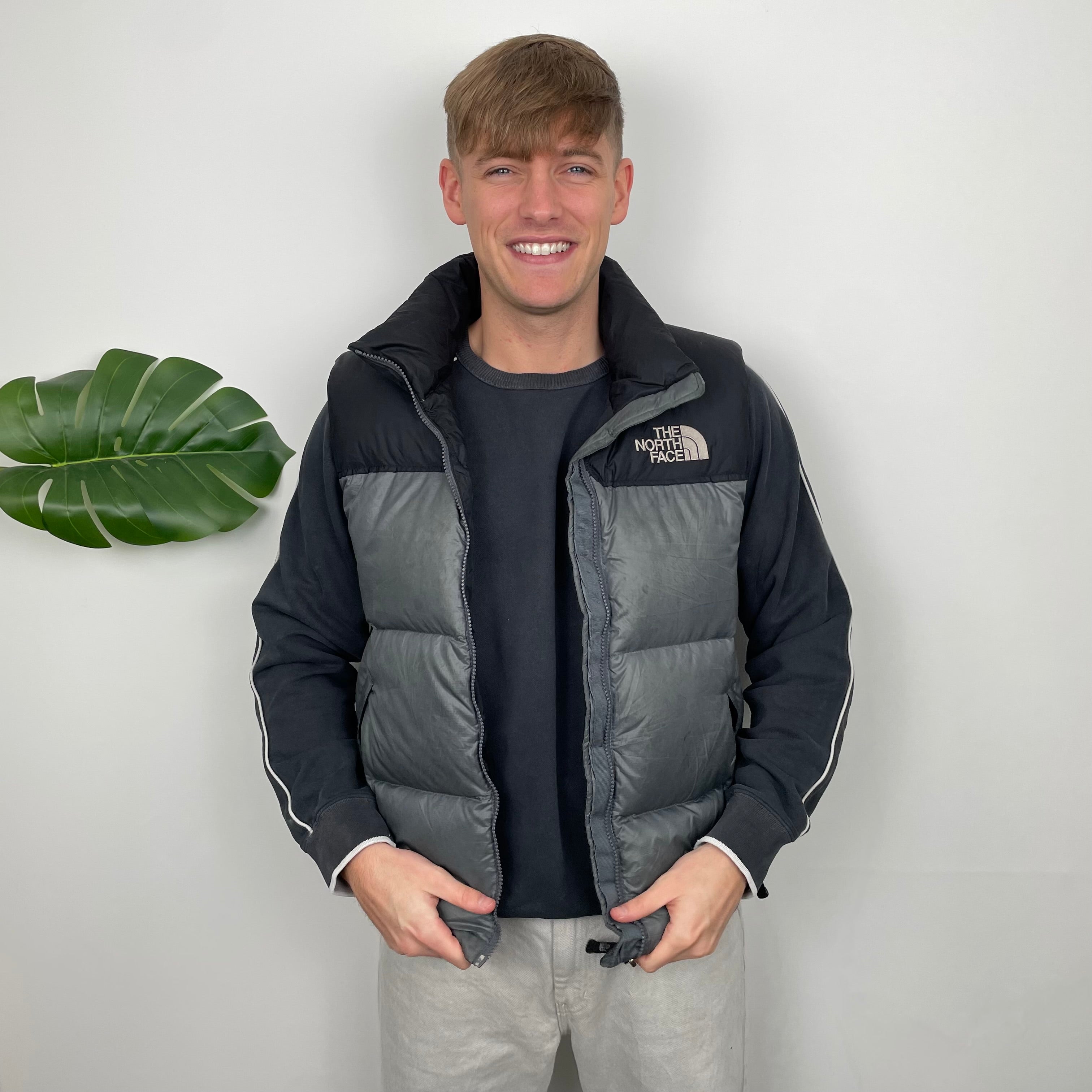 Grey north face gilet online