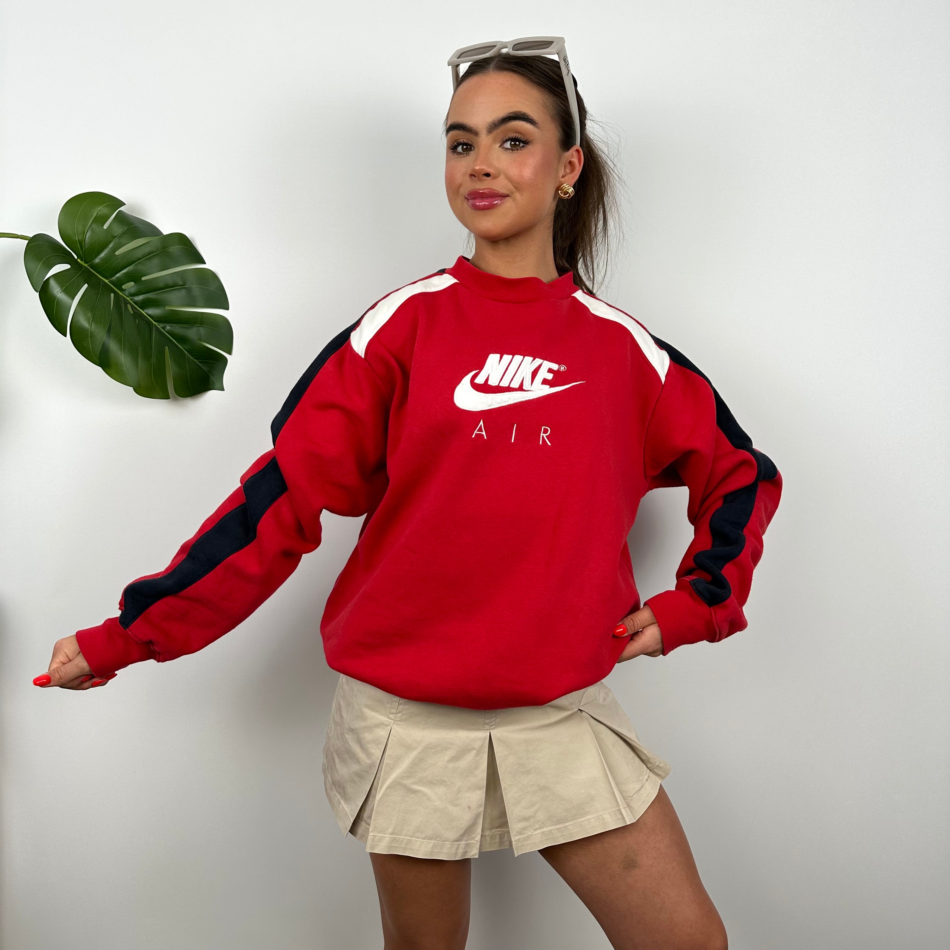 Nike Red Embroidered Spell Out Sweatshirt (S)