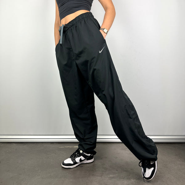 Nike Black Swoosh Track Pants (L)