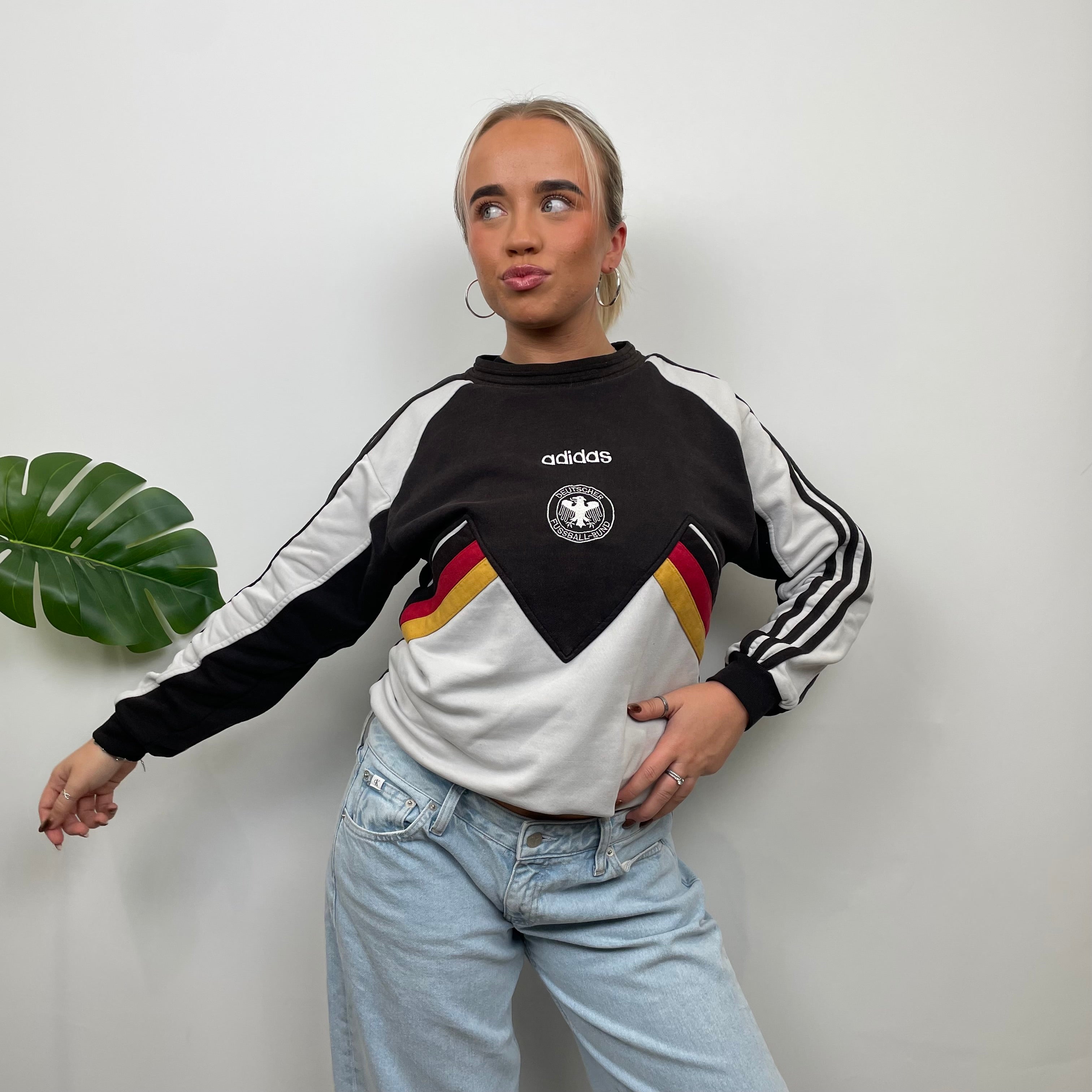 Adidas x Germany FC RARE Embroidered Spell Out Sweatshirt (S)