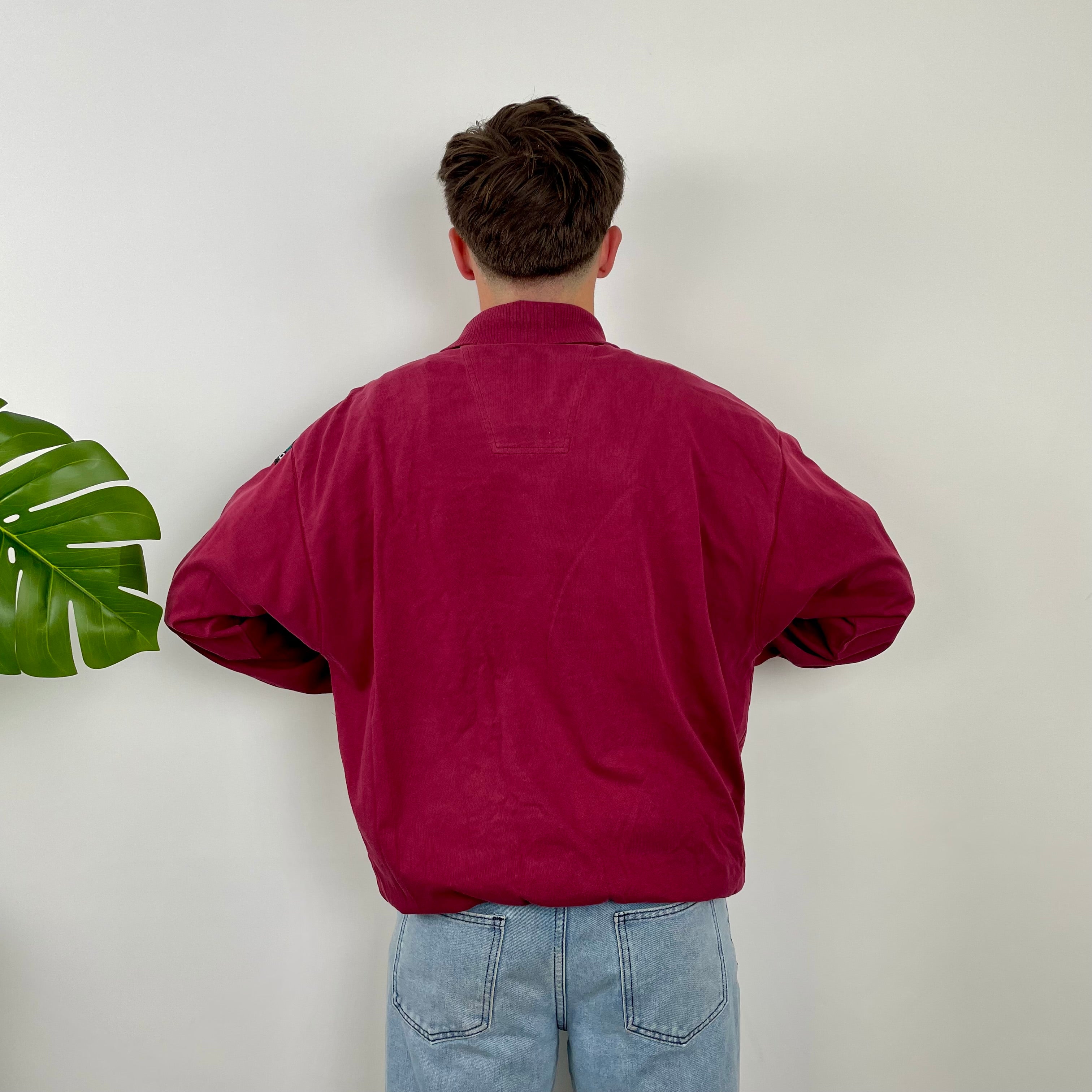 Adidas Equipment Maroon Embroidered Spell Out Sweatshirt (L)