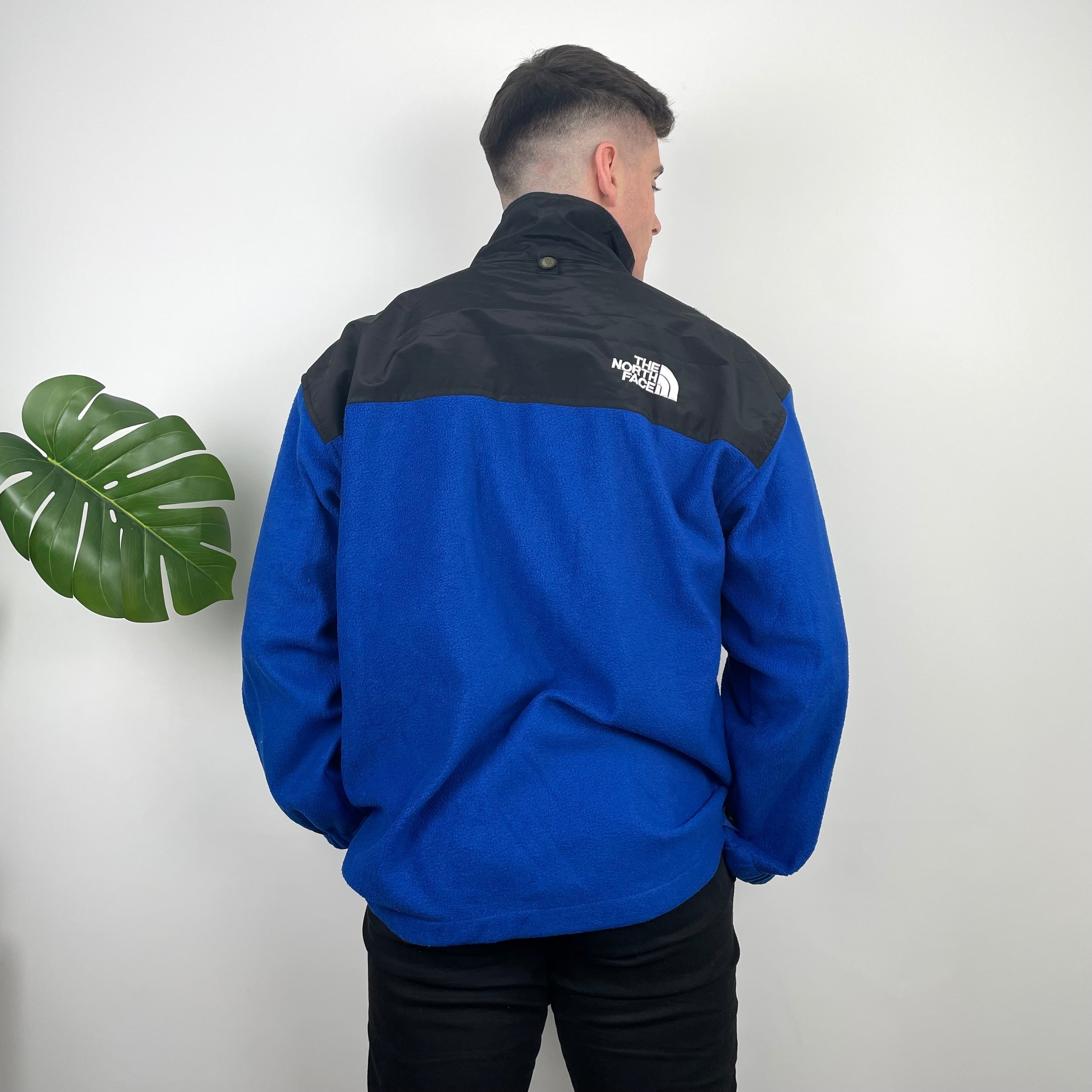 North Face Blue Denali Teddy Bear Fleece Zip Up Jacket (XL)