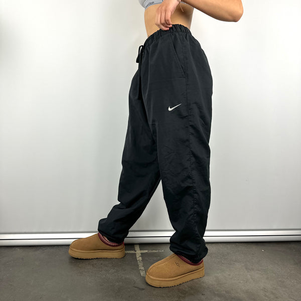 Nike Black Embroidered Swoosh Track Pants (XL)