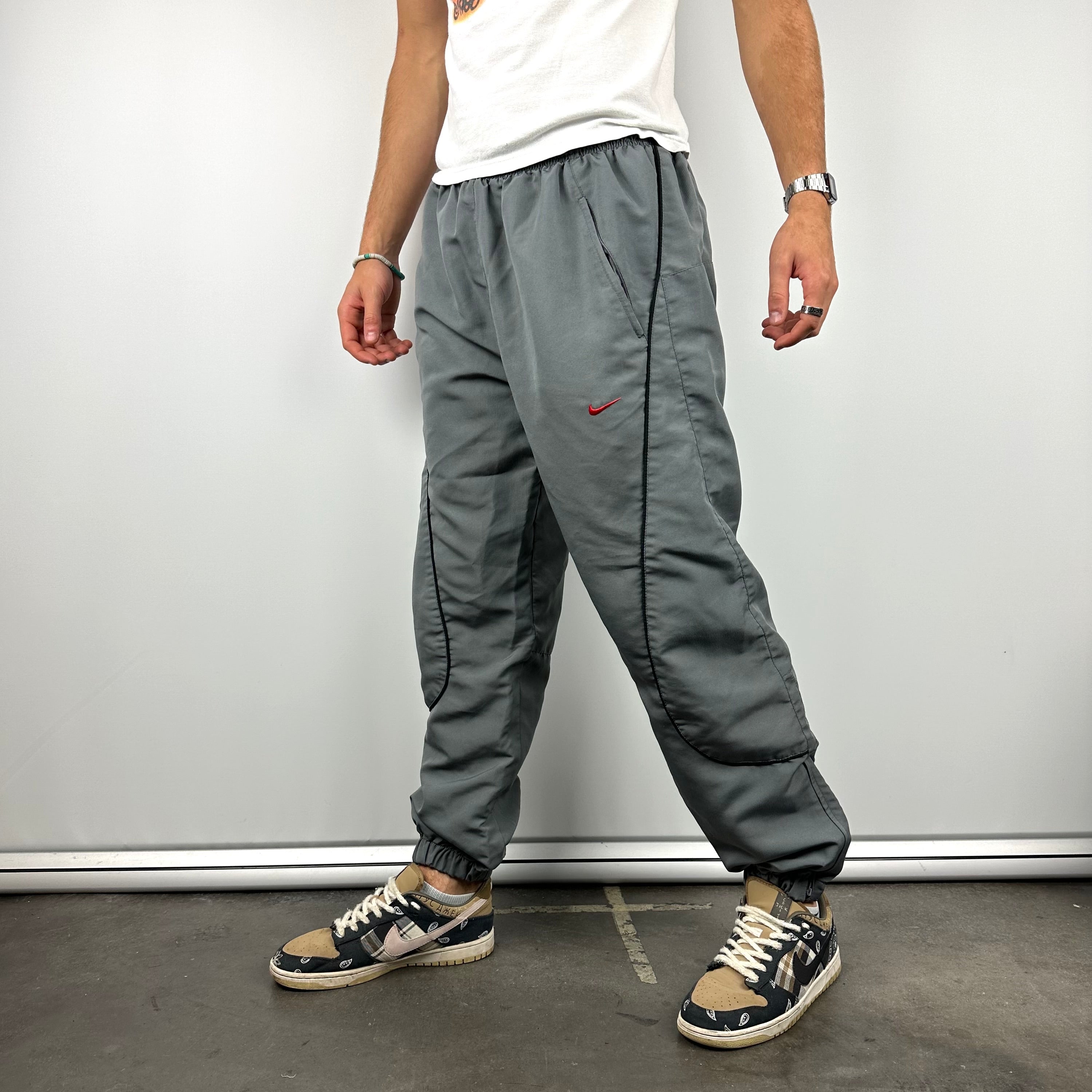 Nike Air Max Grey Spell Out Track Pants (L)