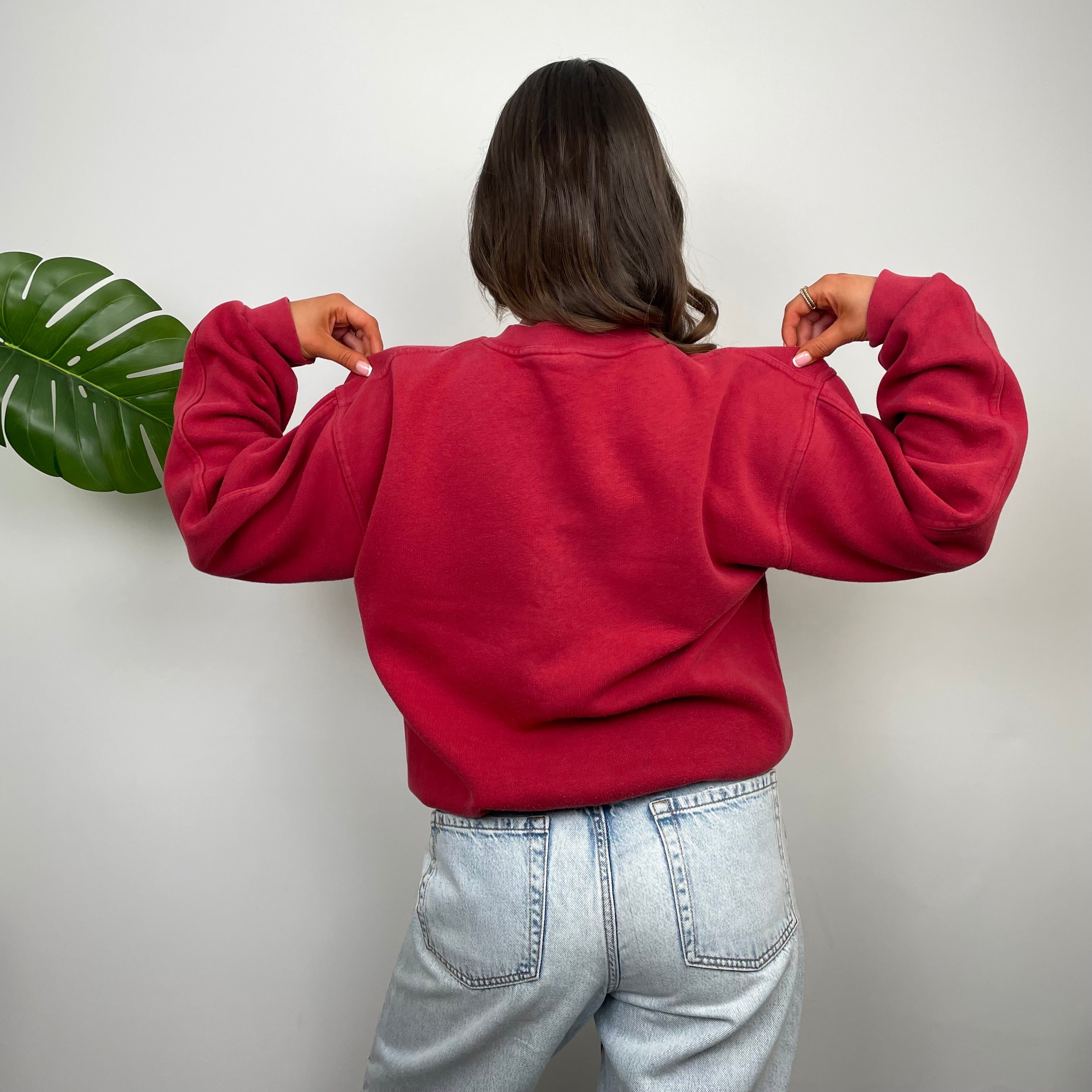 Nike Red Embroidered Spell Out Sweatshirt (L)