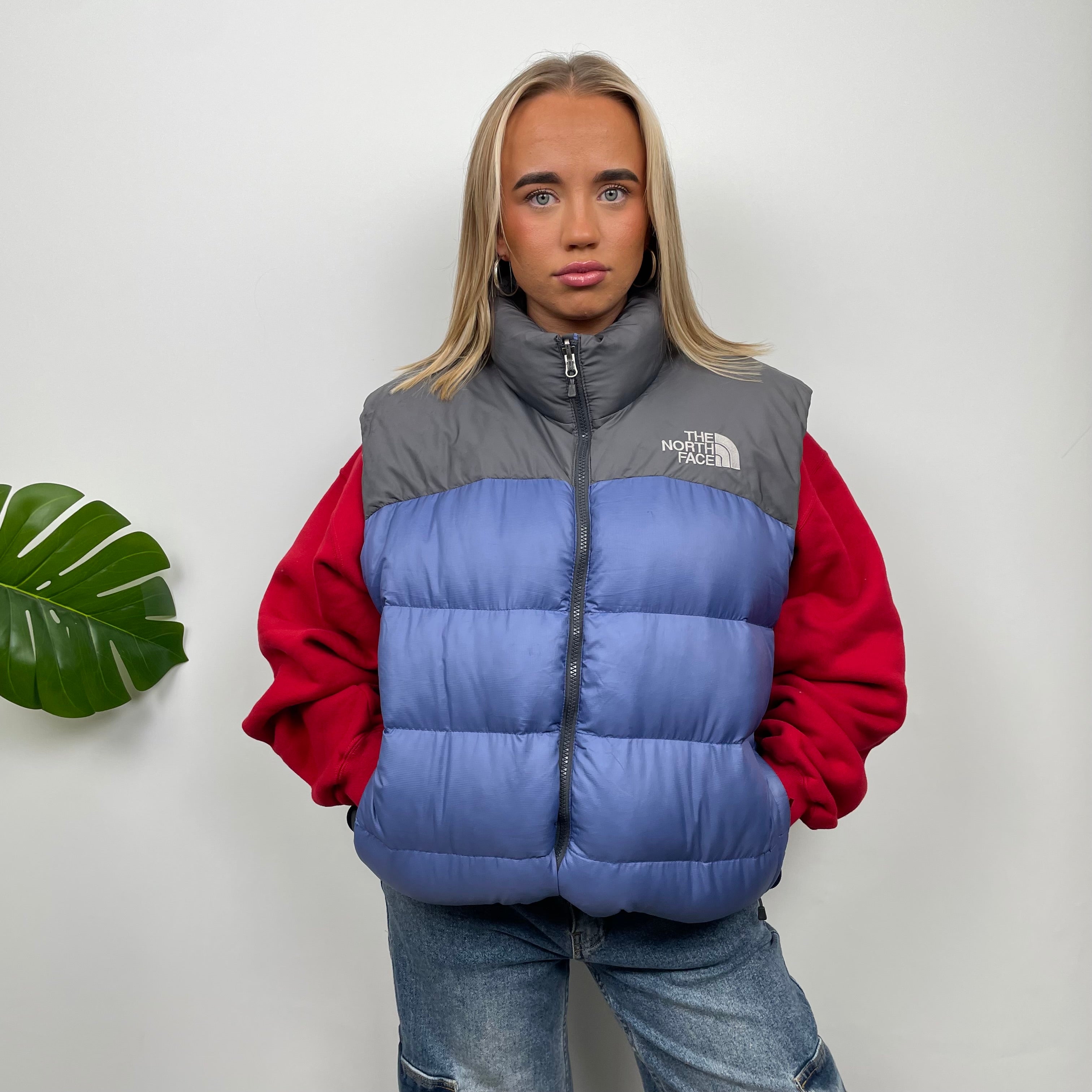 North Face RARE Blue Nuptse 700 Puffer Gilet (XL)