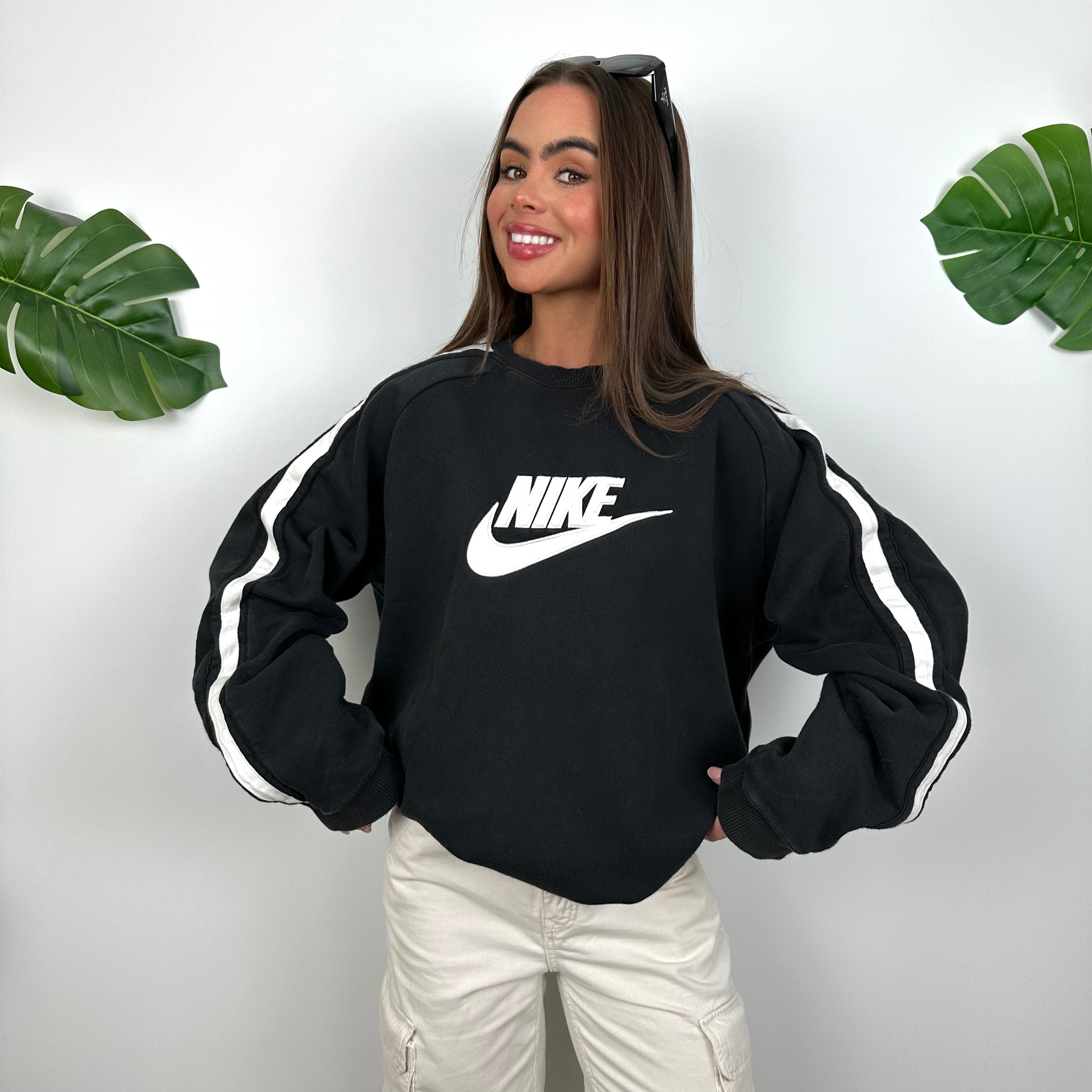 Nike Black Embroidered Spell Out Sweatshirt (L)