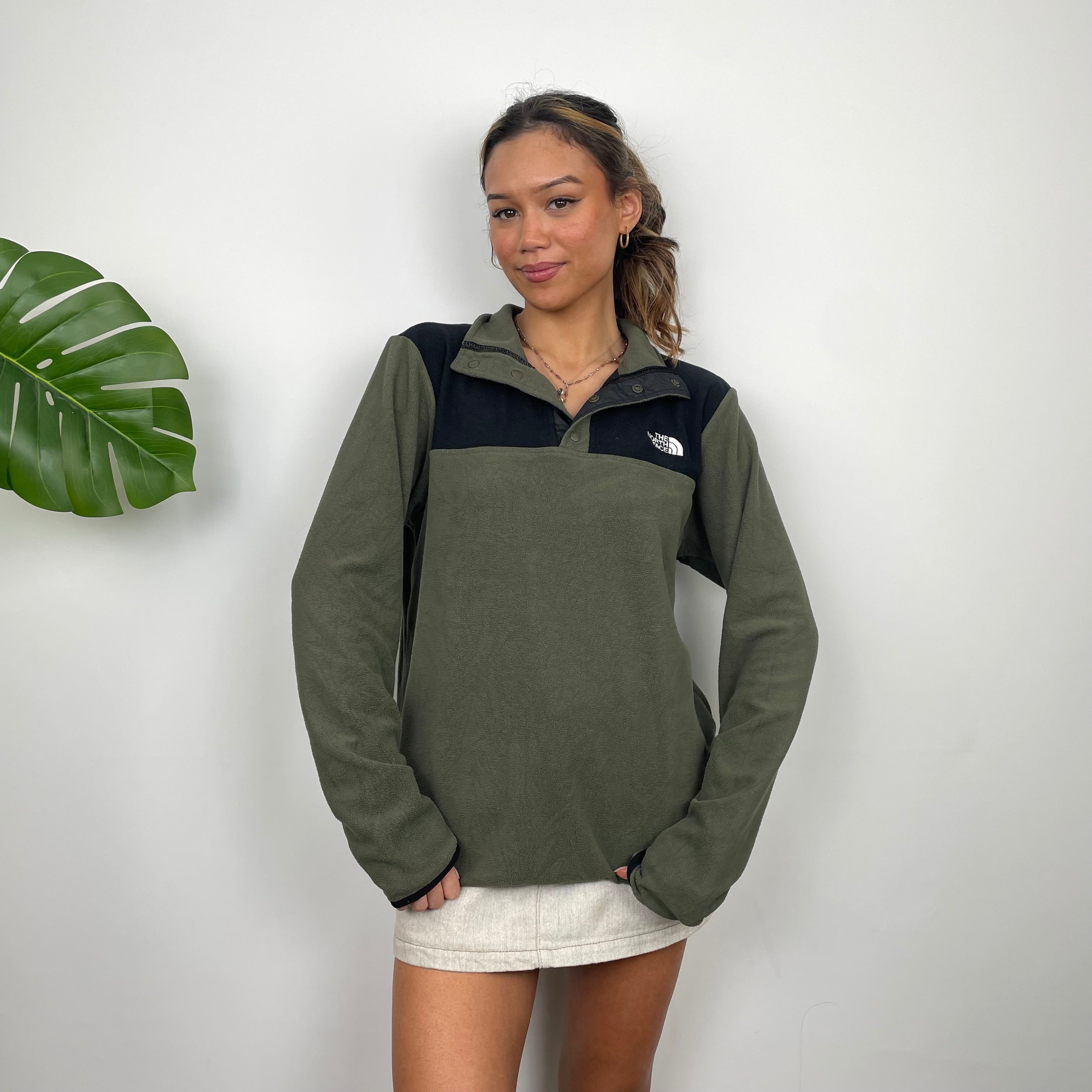 North Face Khaki Denali Teddy Bear Fleece Buttom Up Jacket (M)
