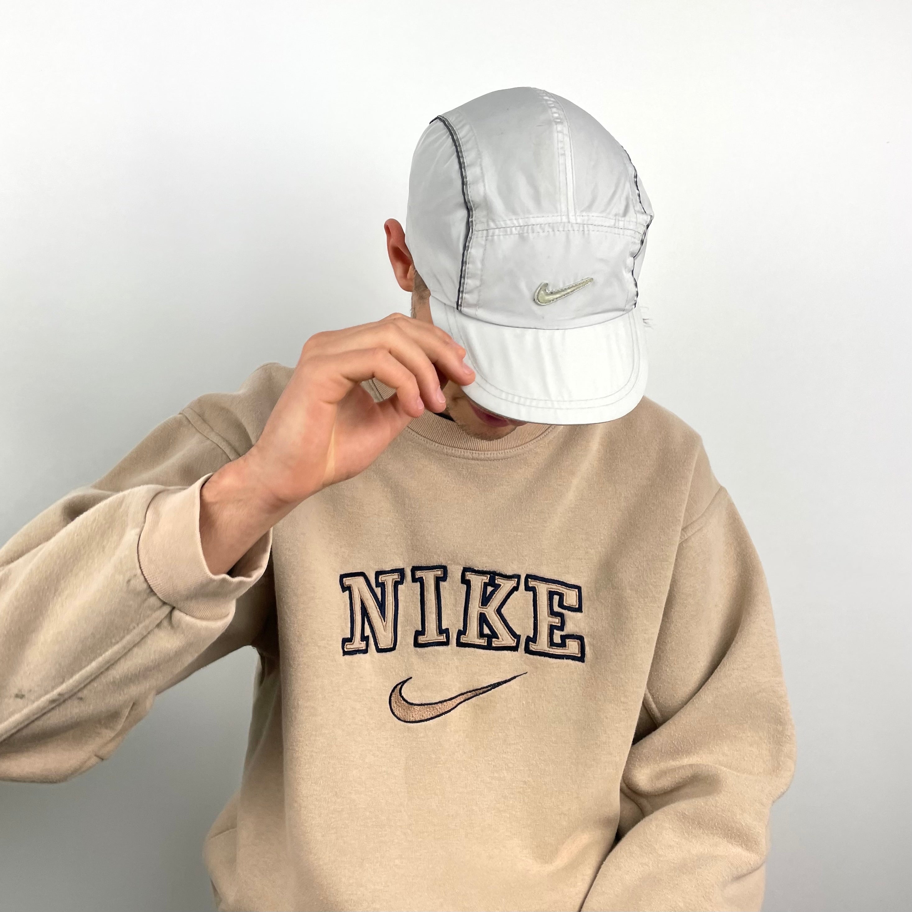 Nike RARE Grey Embroidered Swoosh Cap