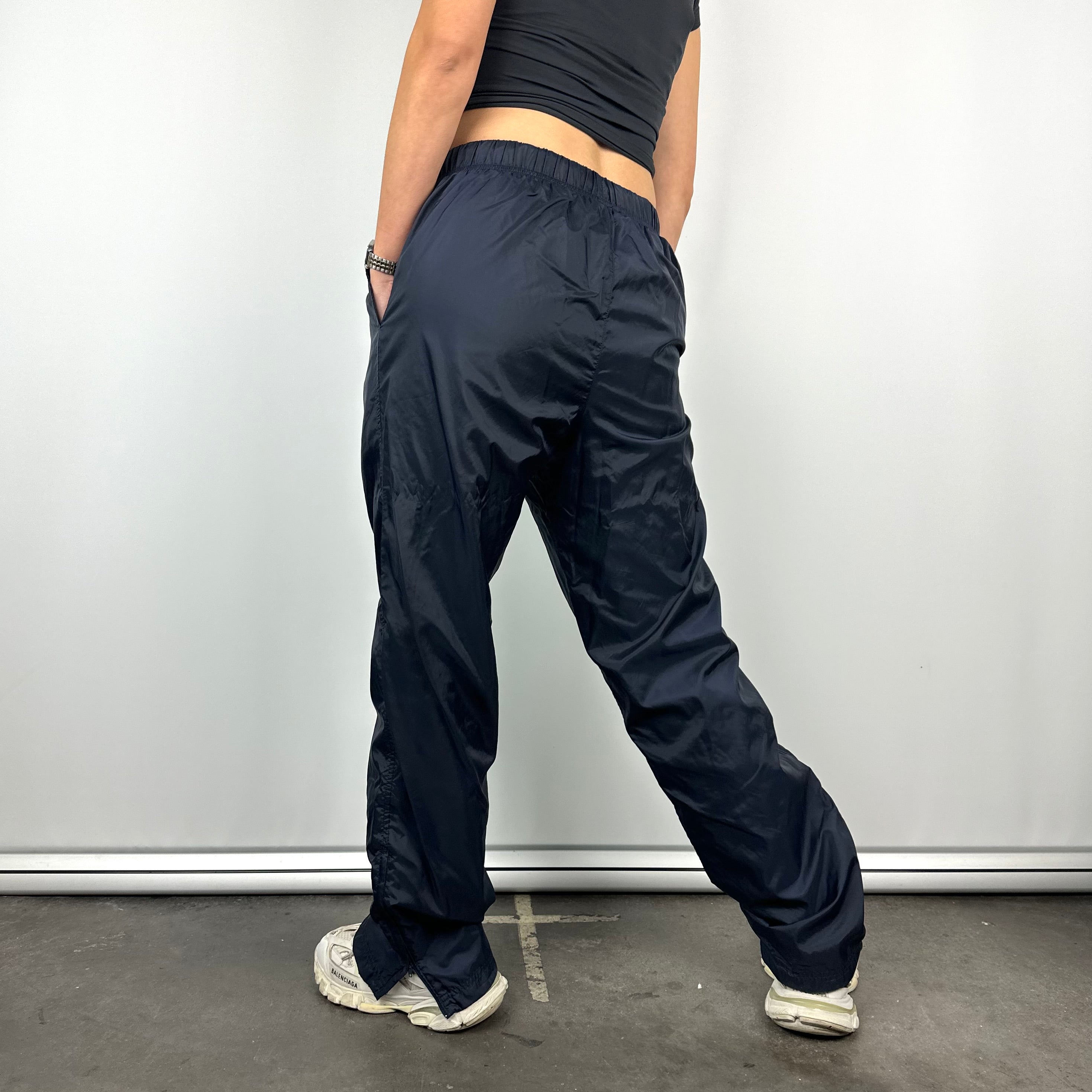 Nike Navy Embroidered Swoosh Track Pants (M)