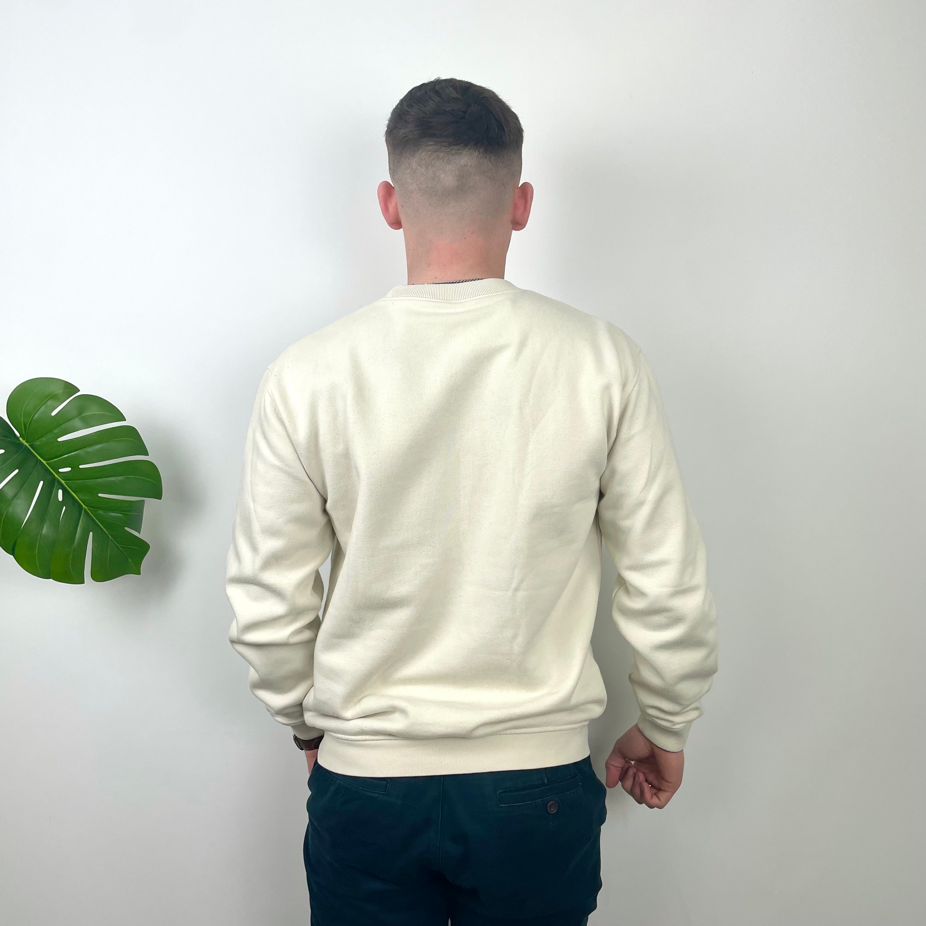 Nike White Embroidered Swoosh Sweatshirt (L)
