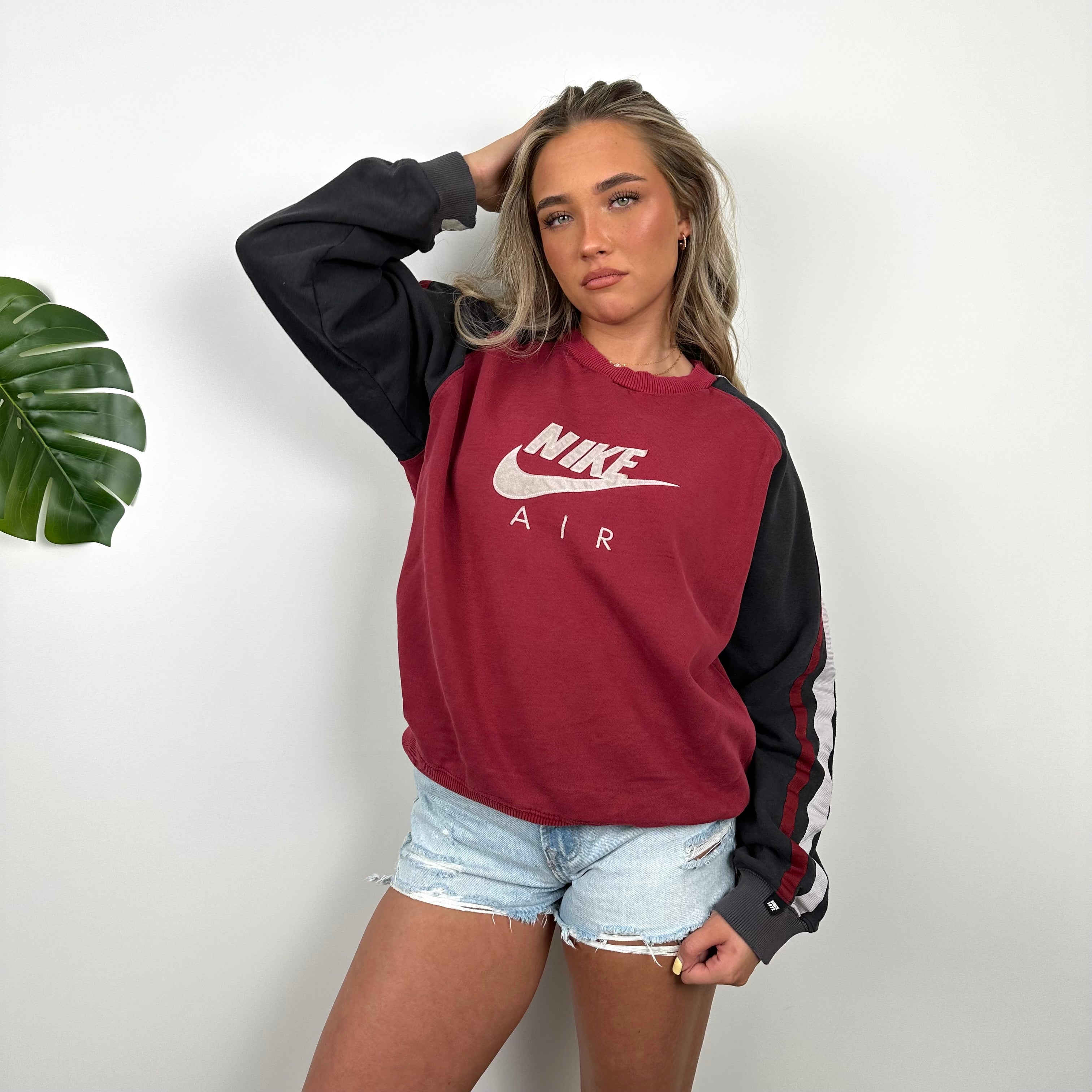 Nike Red Embroidered Spell Out Sweatshirt (M)