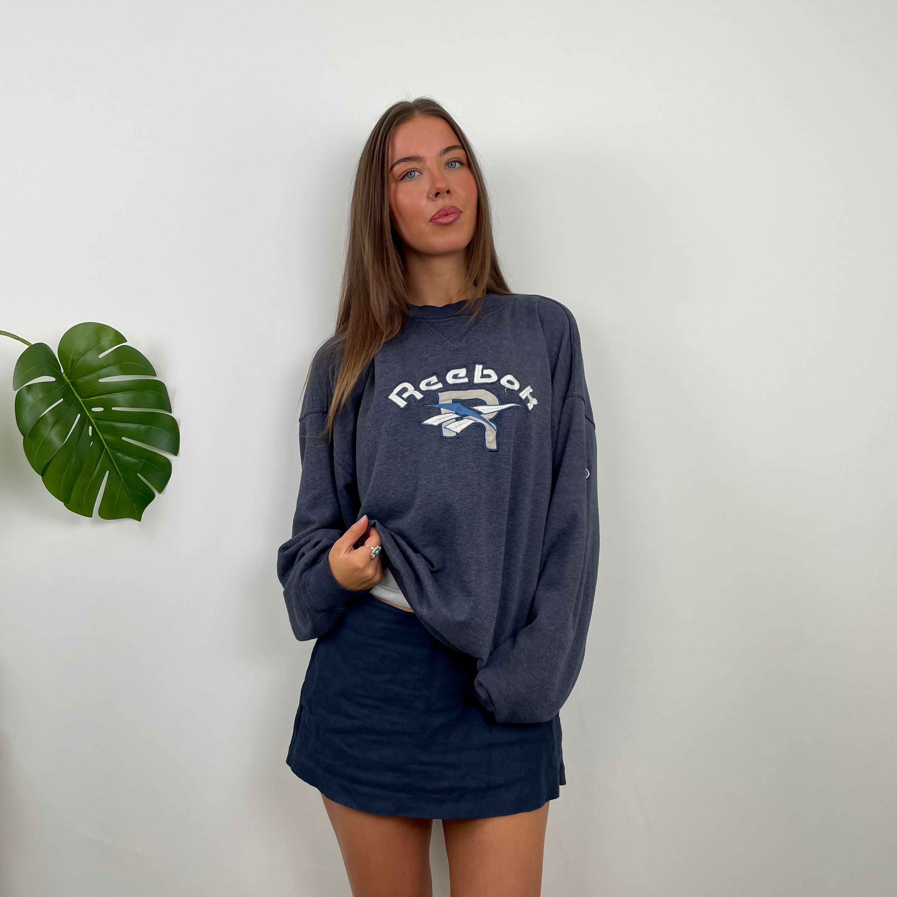 Reebok Grey Embroidered Logo Sweatshirt (L)