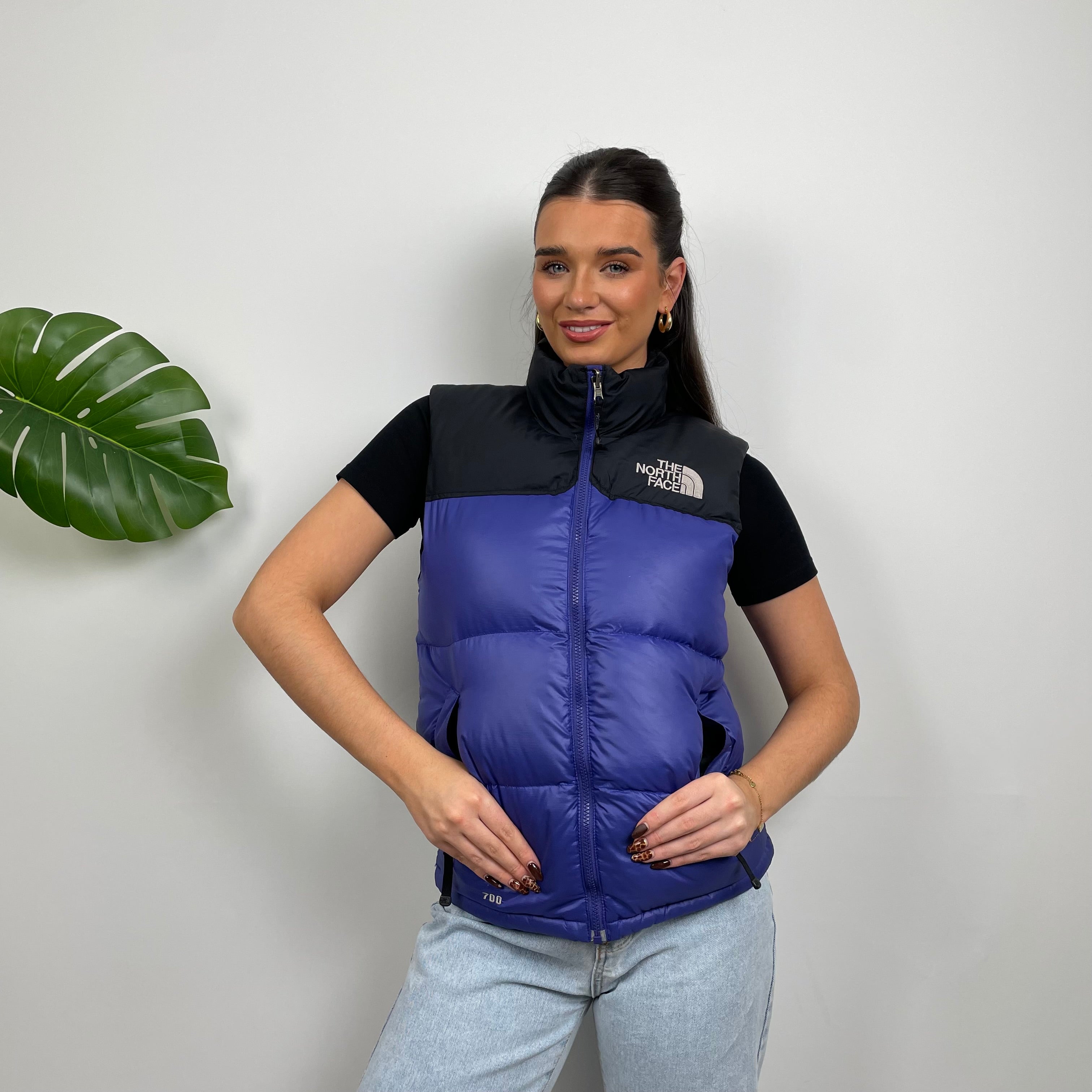 North Face RARE Blue Nuptse 700 Puffer Gilet (S)