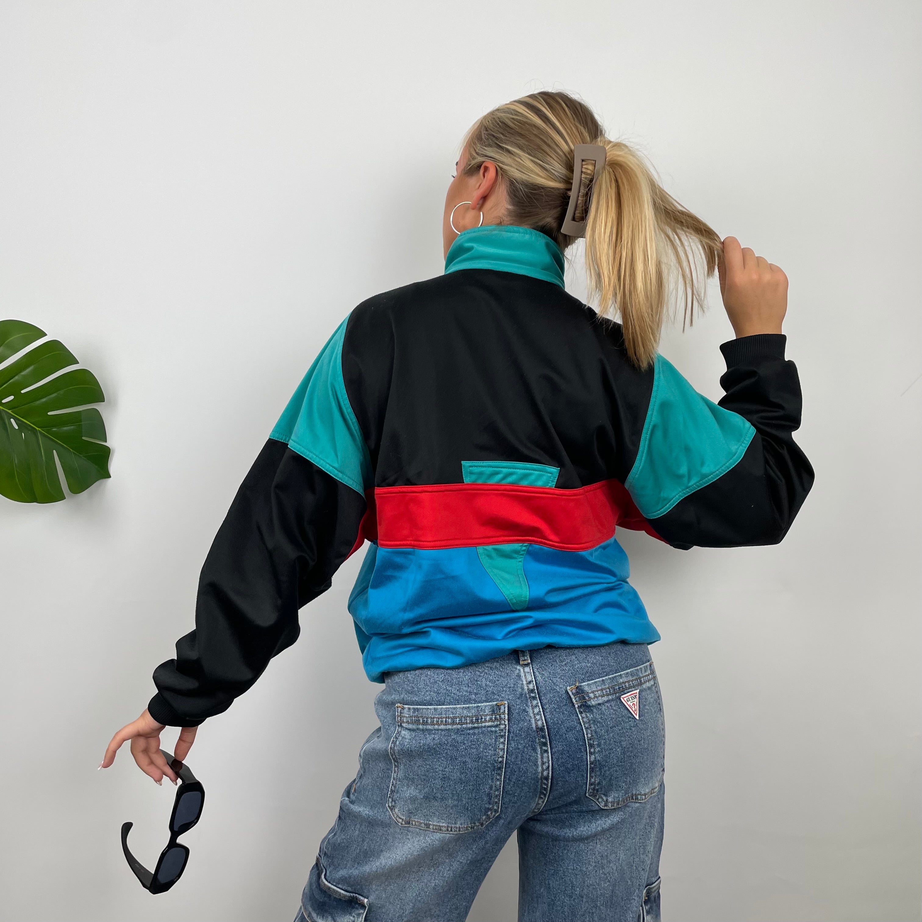 Adidas Colour Block Embroidered Spell Out Track Jacket (M)