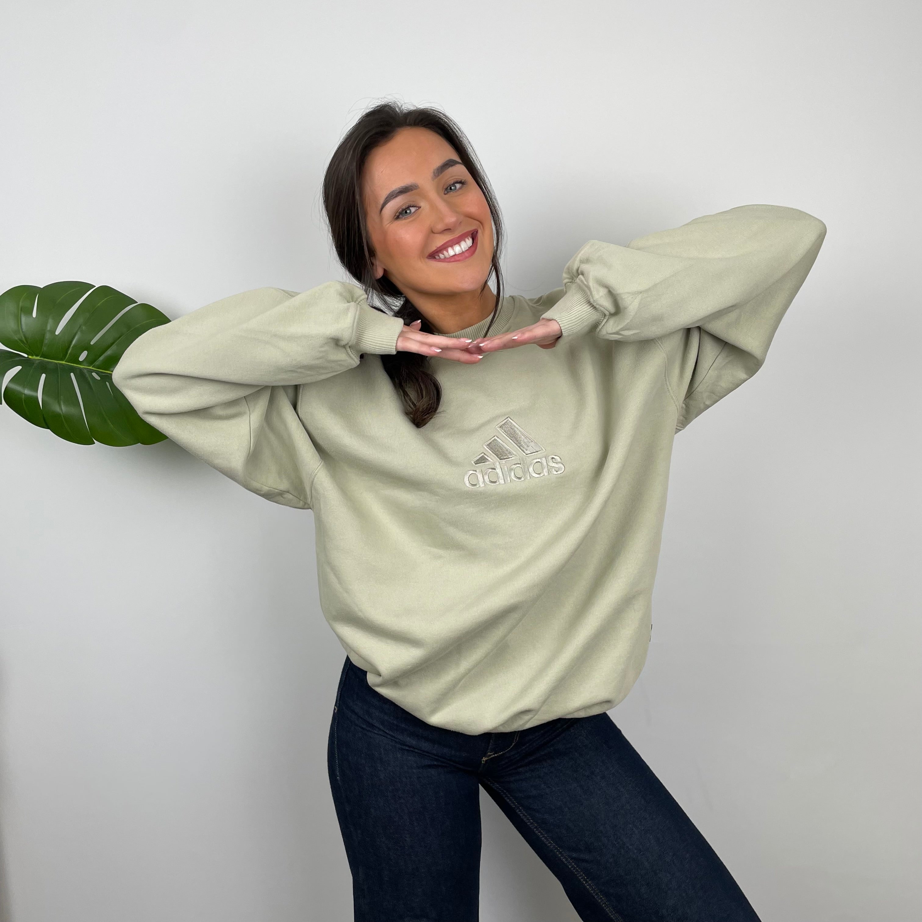 Adidas Sage Embroidered Spell Out Sweatshirt (XXL)