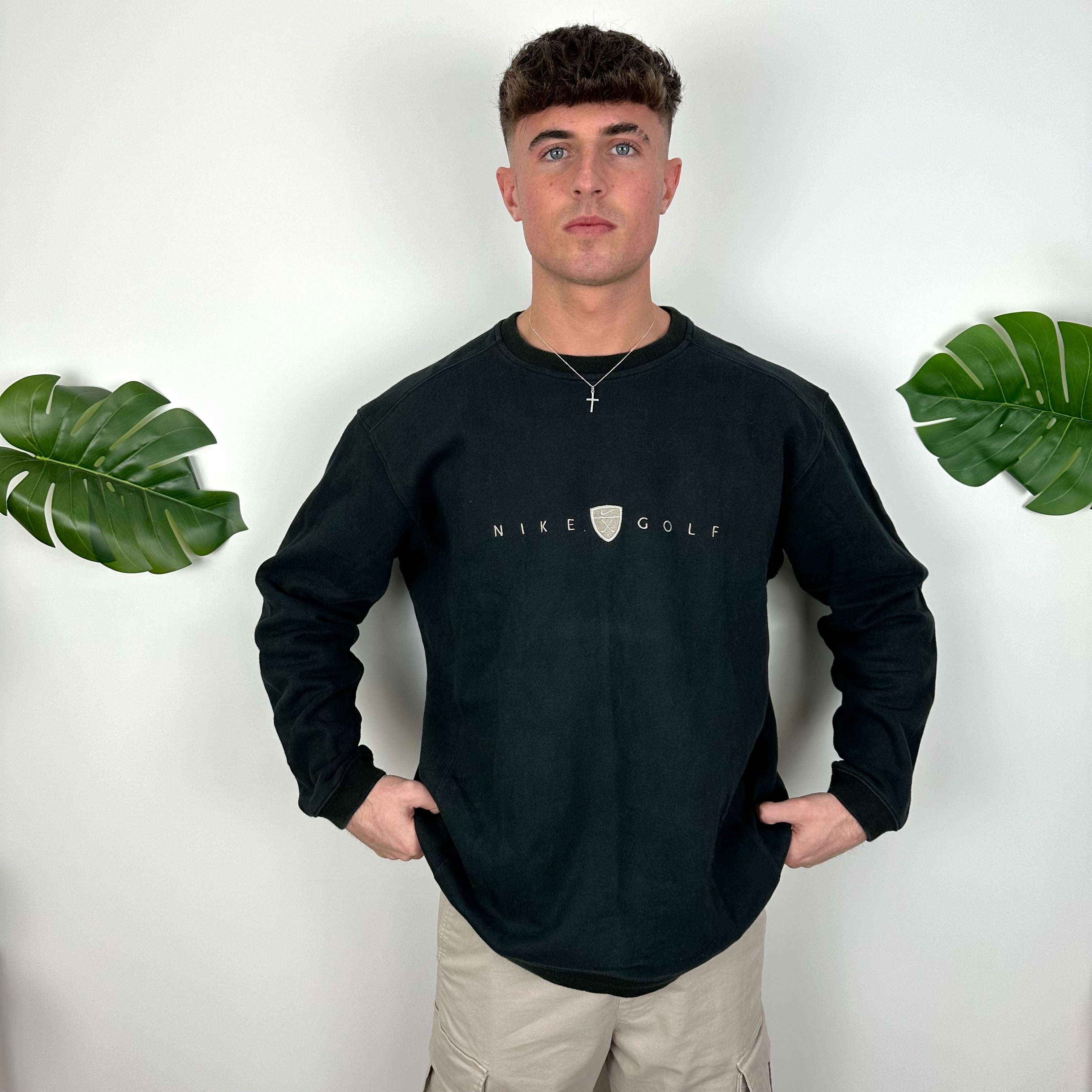 Nike Golf Black Embroidered Spell Out Sweatshirt (L)