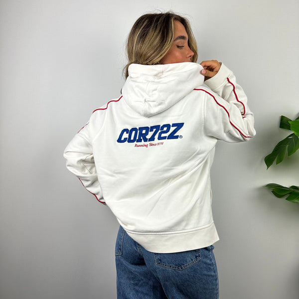 Nike Cortez White Embroidered Spell Out Hoodie (M)