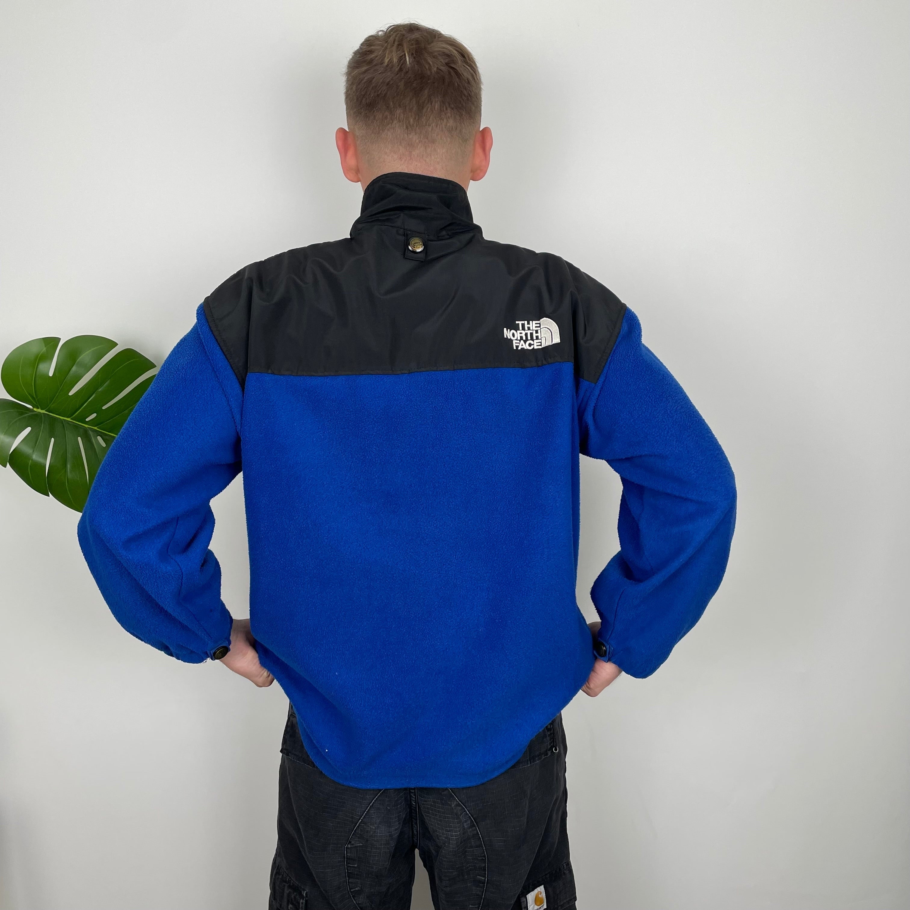 North Face Blue Denali Teddy Bear Fleece Zip Up Jacket (XL)