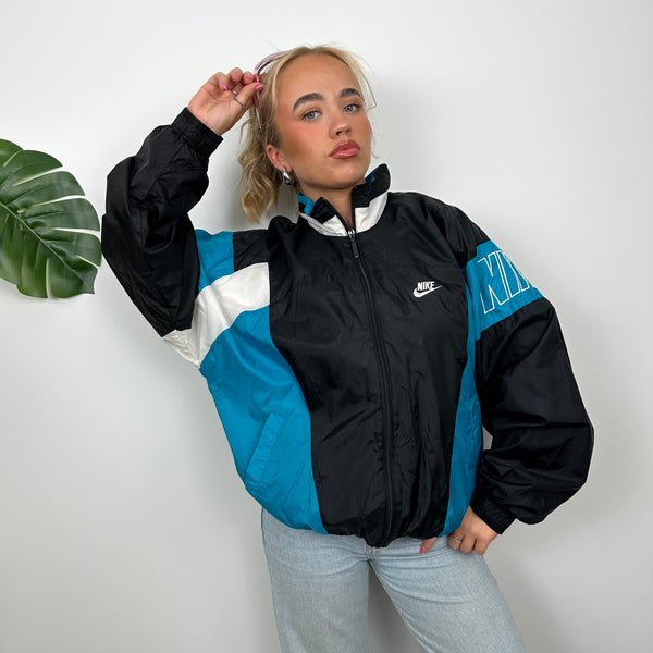 Nike Colour Block Embroidered Spell Out Windbreaker Jacket (M)