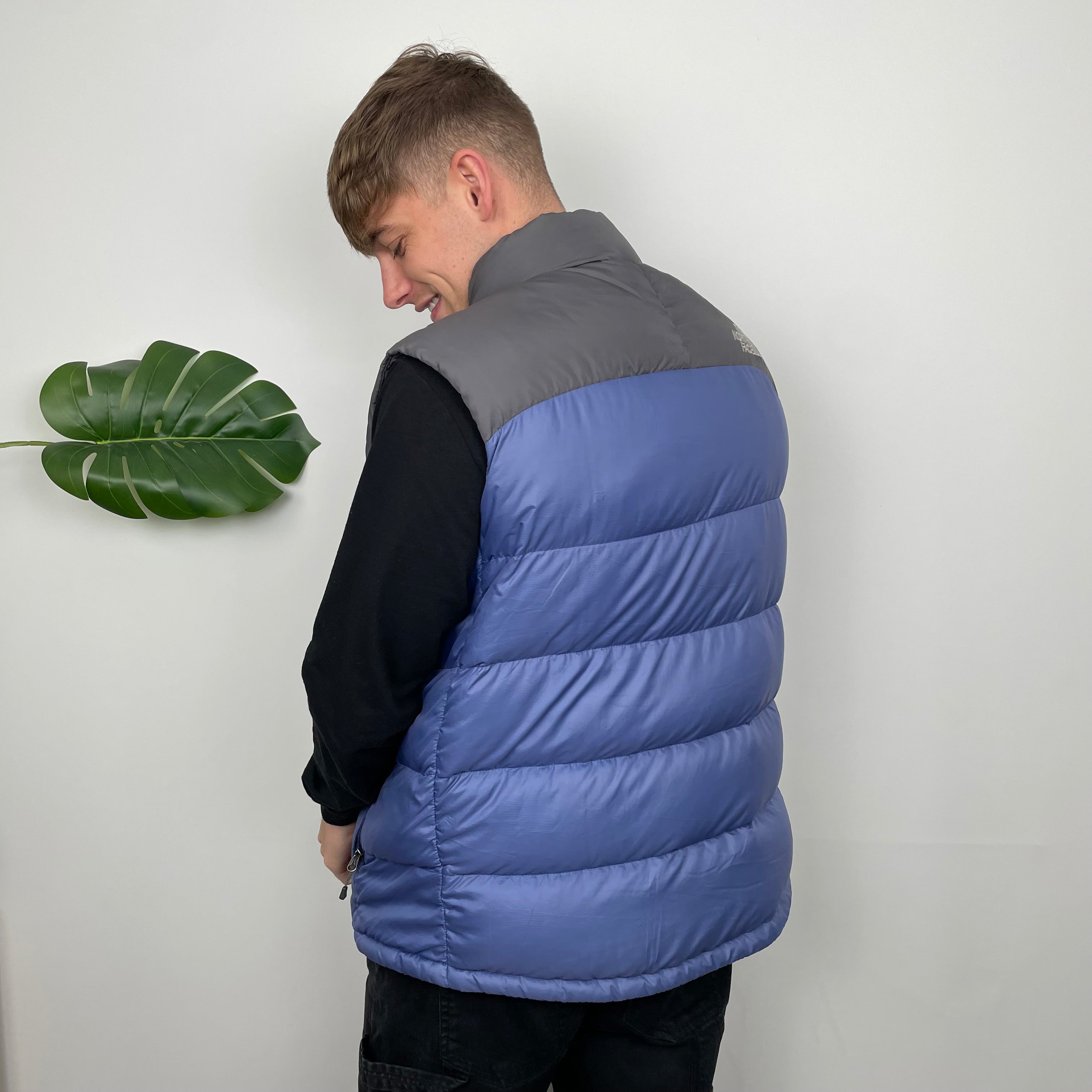 North Face RARE Blue Nuptse 700 Puffer Gilet (XL)