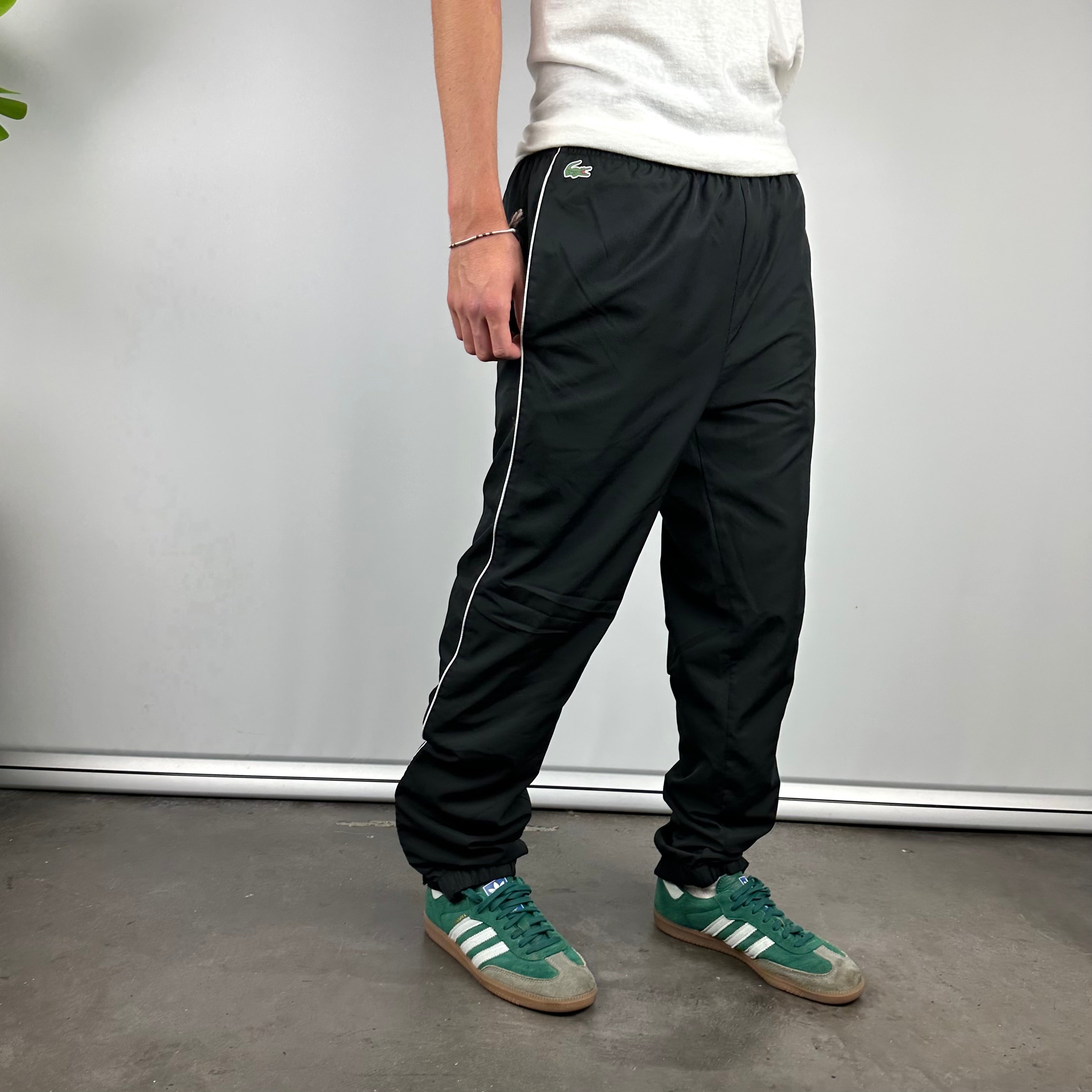 Lacoste Black Embroidered Logo Track Pants (M)
