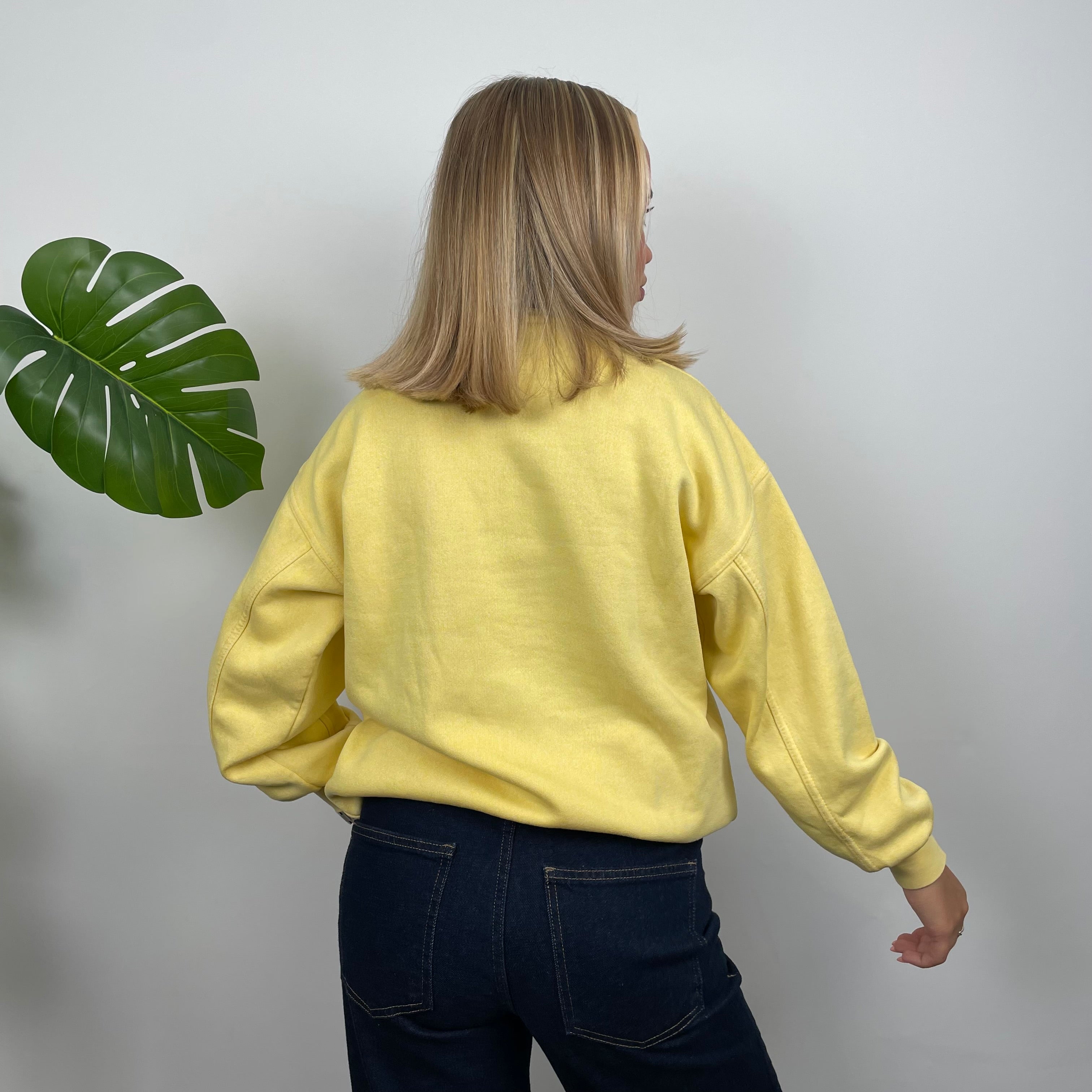 Timberland Yellow Embroidered Spell Out Sweatshirt (M)