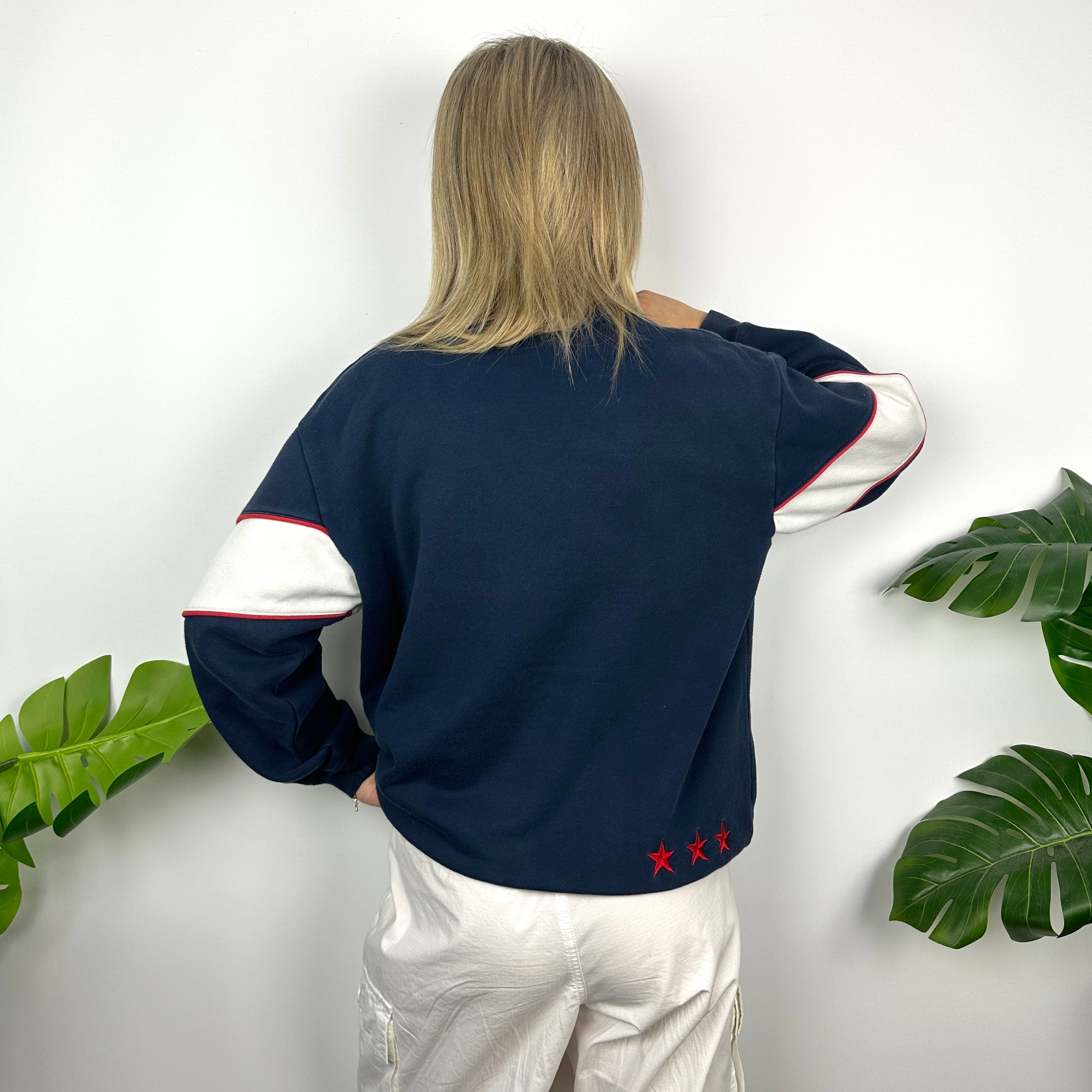 Nike Cortez Navy Embroidered Spell Out Sweatshirt (M)