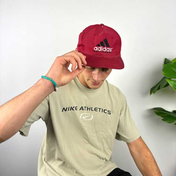Adidas Equipment RARE Red Embroidered Spell Out Cap