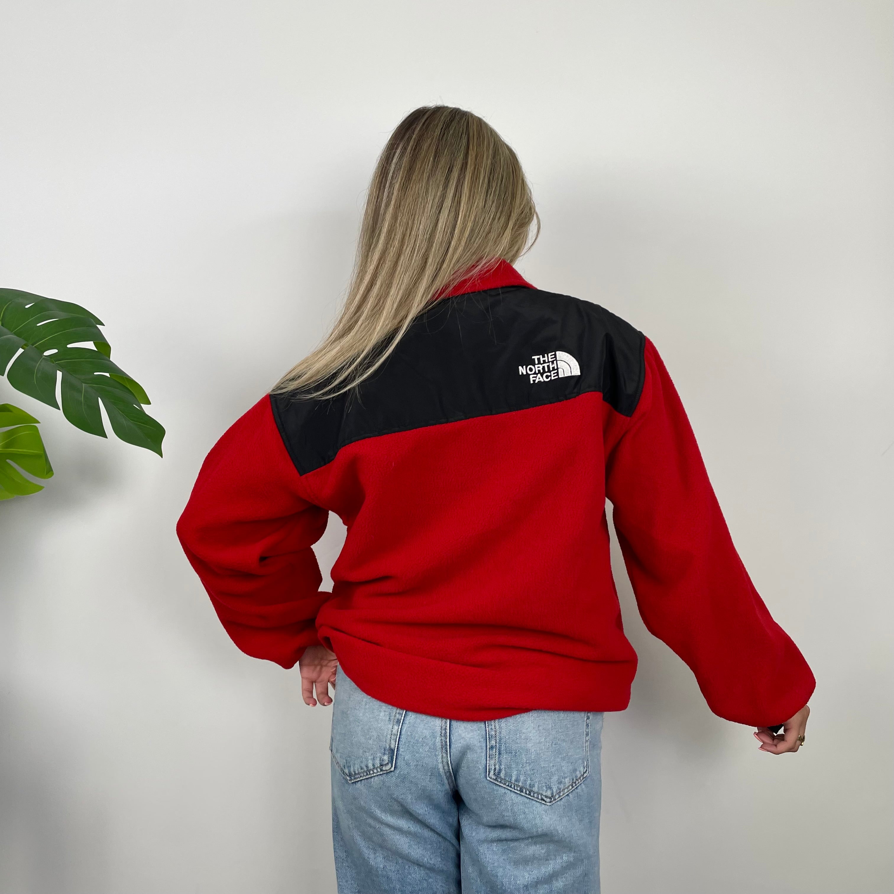 North Face Red Denali Teddy Bear Fleece Zip Up Jacket (S)