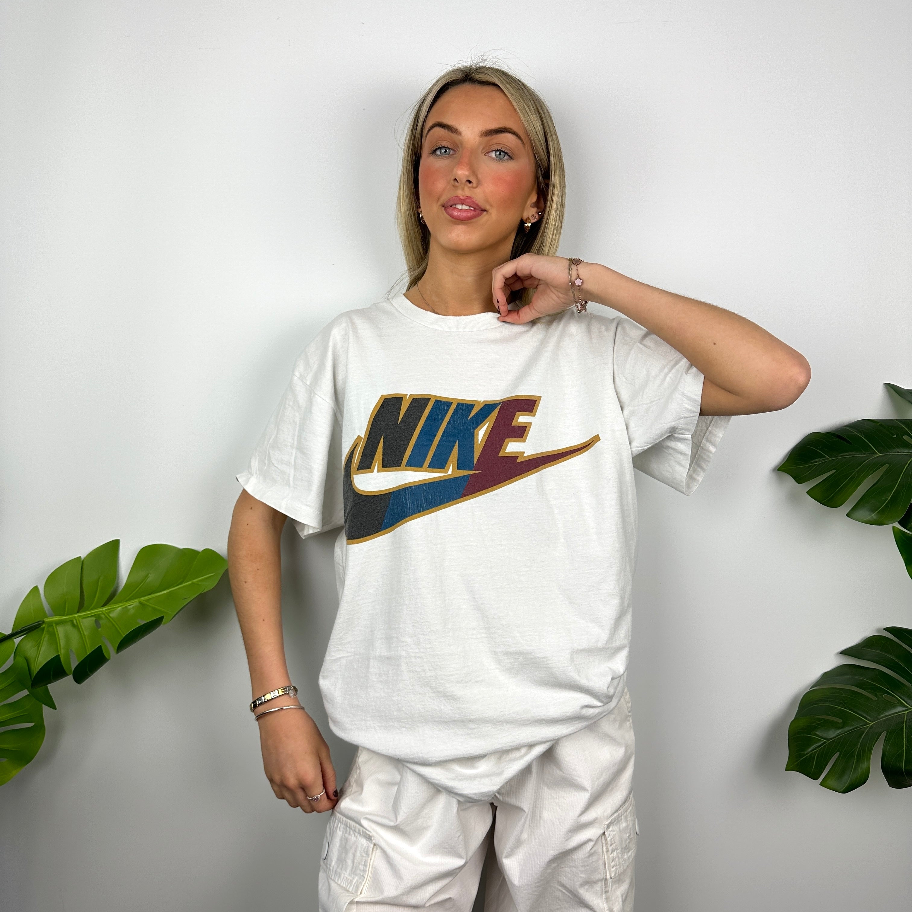 Nike White Spell Out T Shirt (XL)