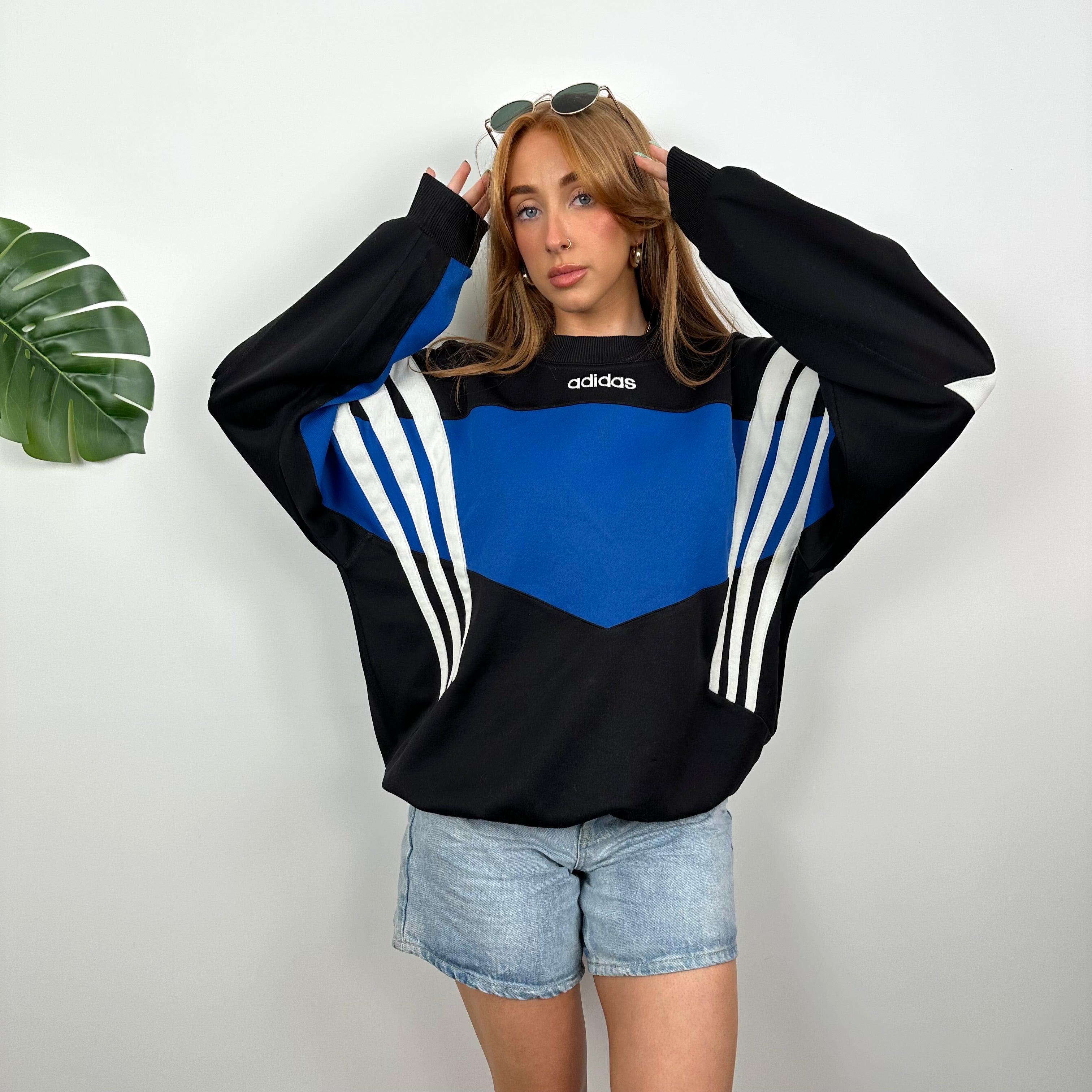 Adidas RARE Colour Block Embroidered Spell Out Sweatshirt (M)