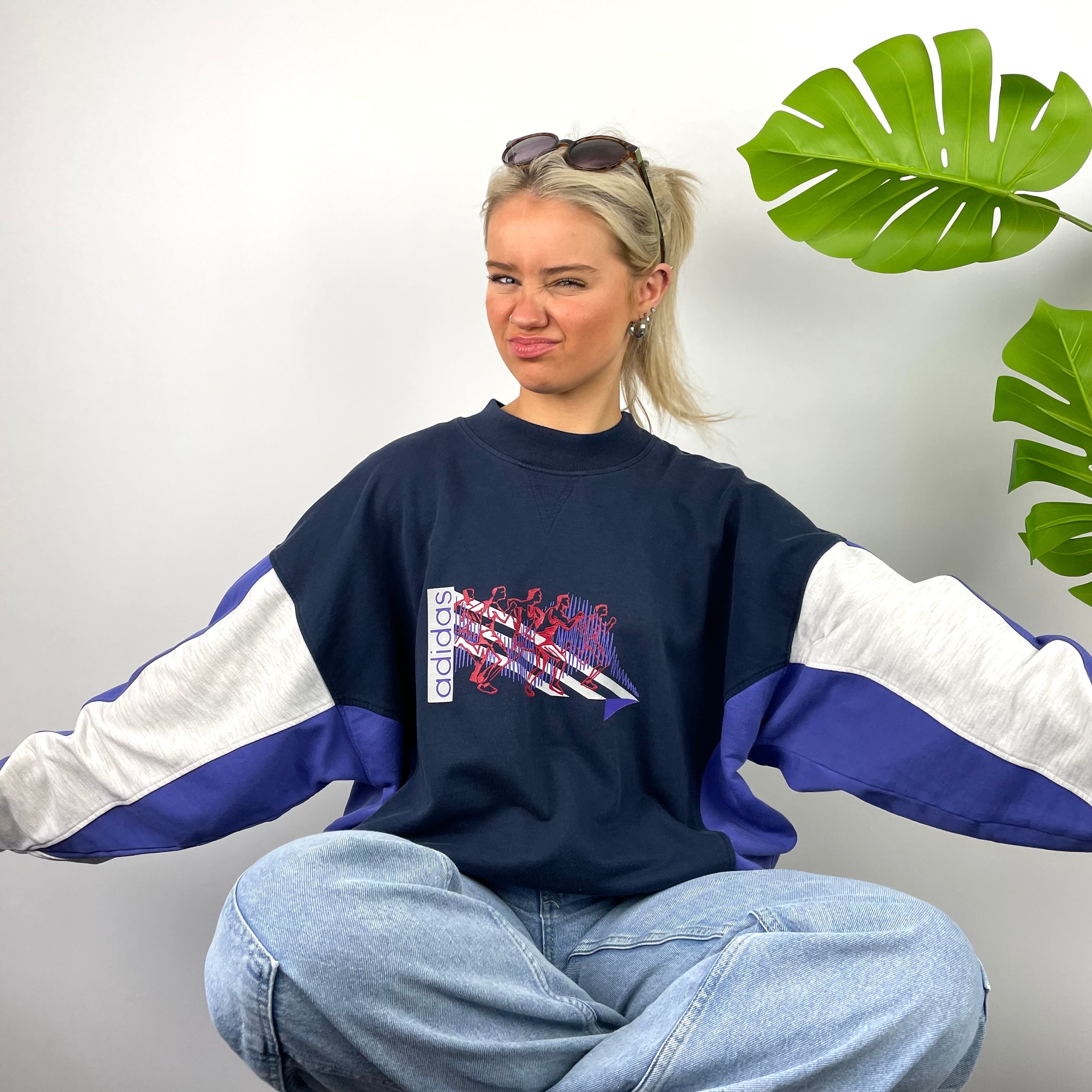 Adidas RARE Colour Block Spell Out Sweatshirt (S)