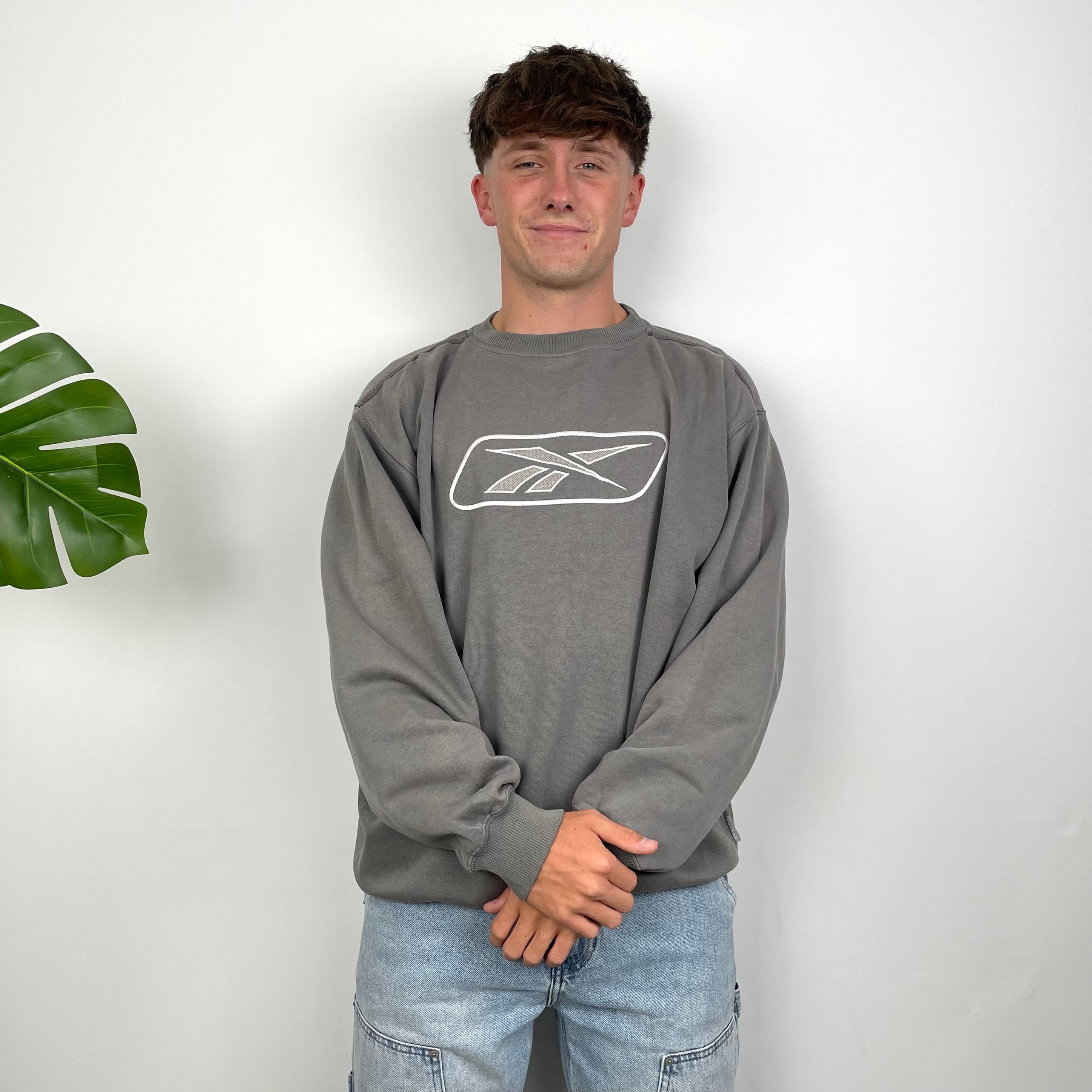 Reebok Grey Embroidered Logo Sweatshirt (M)