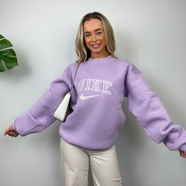 Nike Lilac Embroidered Spell Out Sweatshirt (S)