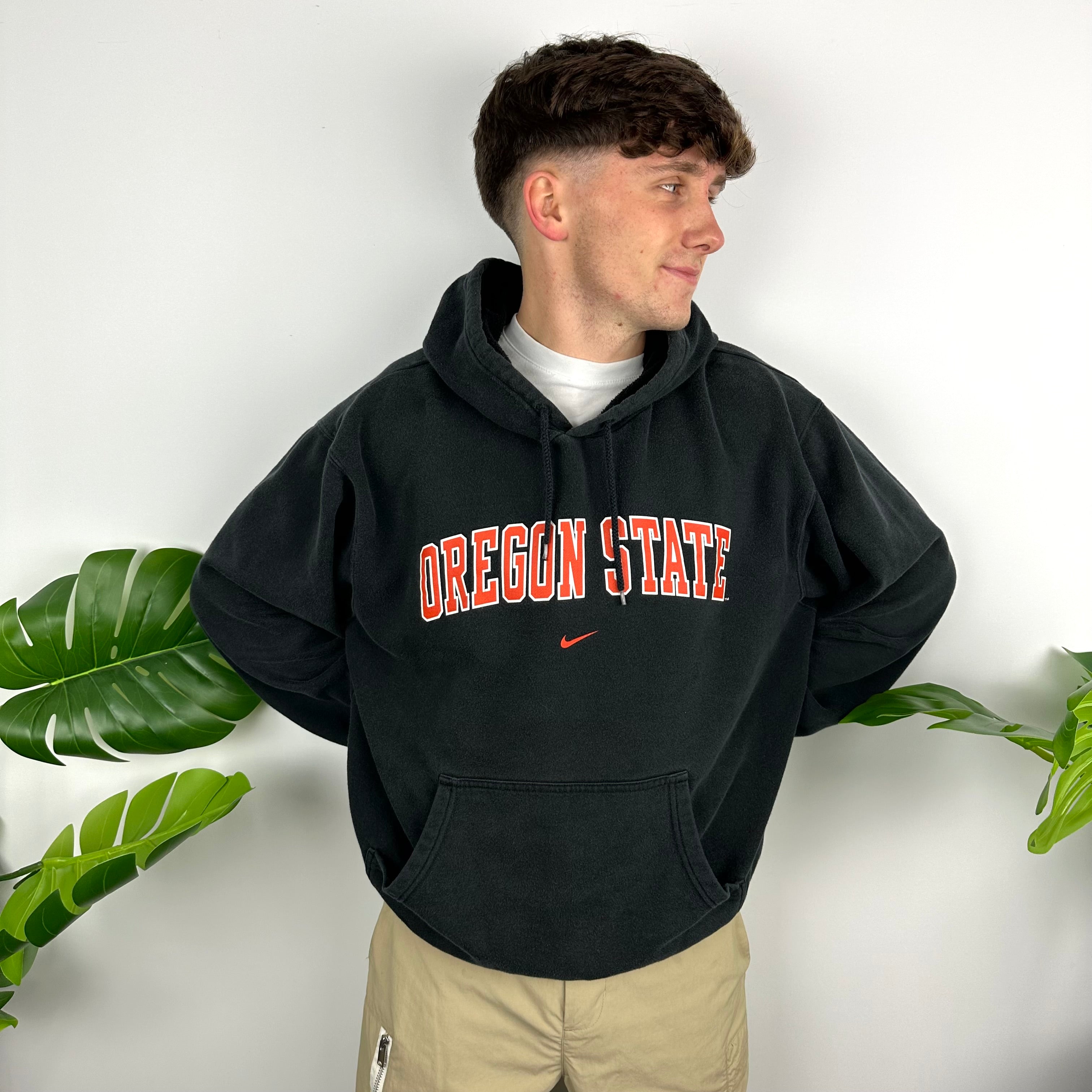 Nike x Oregon State Black Spell Out Hoodie (L)