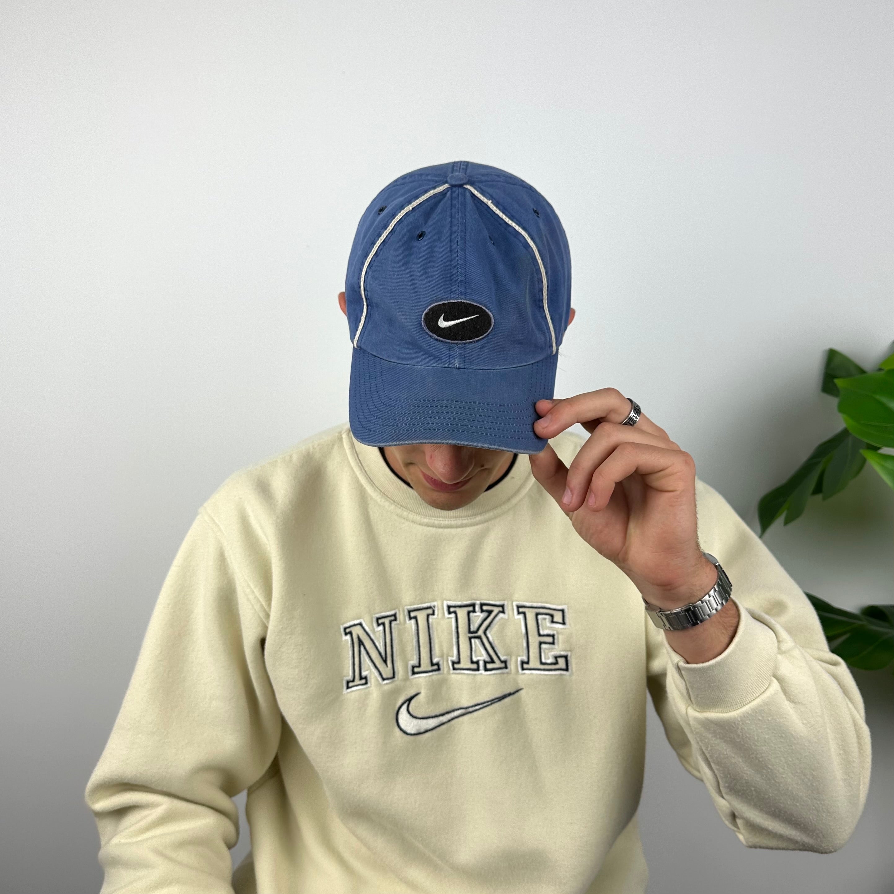 Nike RARE Navy Embroidered Swoosh Cap