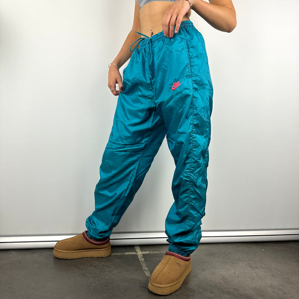 Nike Blue Embroidered Spell Out Track Pants (L)