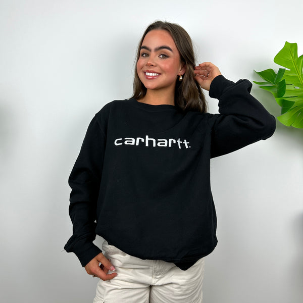 Carhartt Black Embroidered Spell Out Sweatshirt (L)