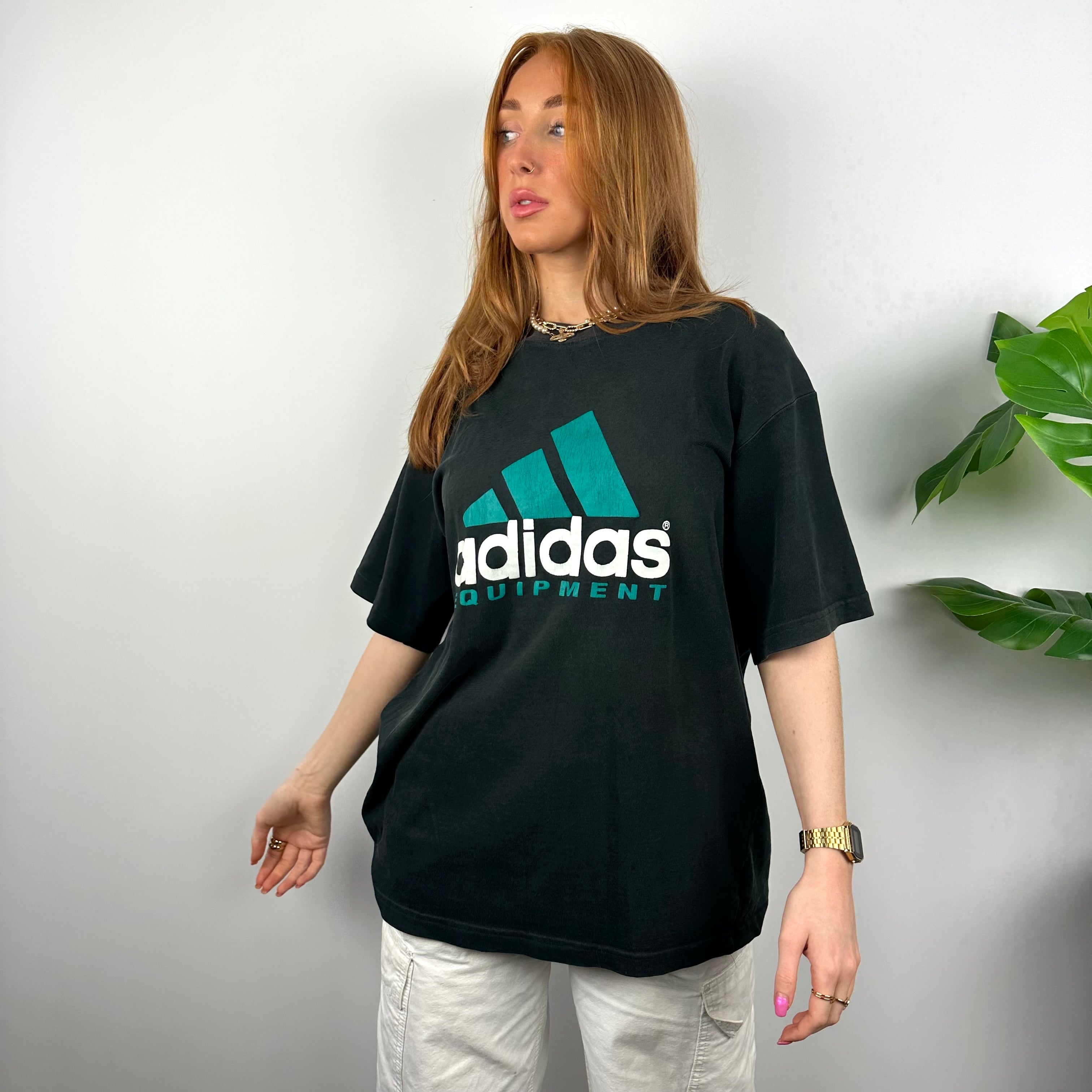 Adidas Equipment RARE Black Spell Out T Shirt (L)