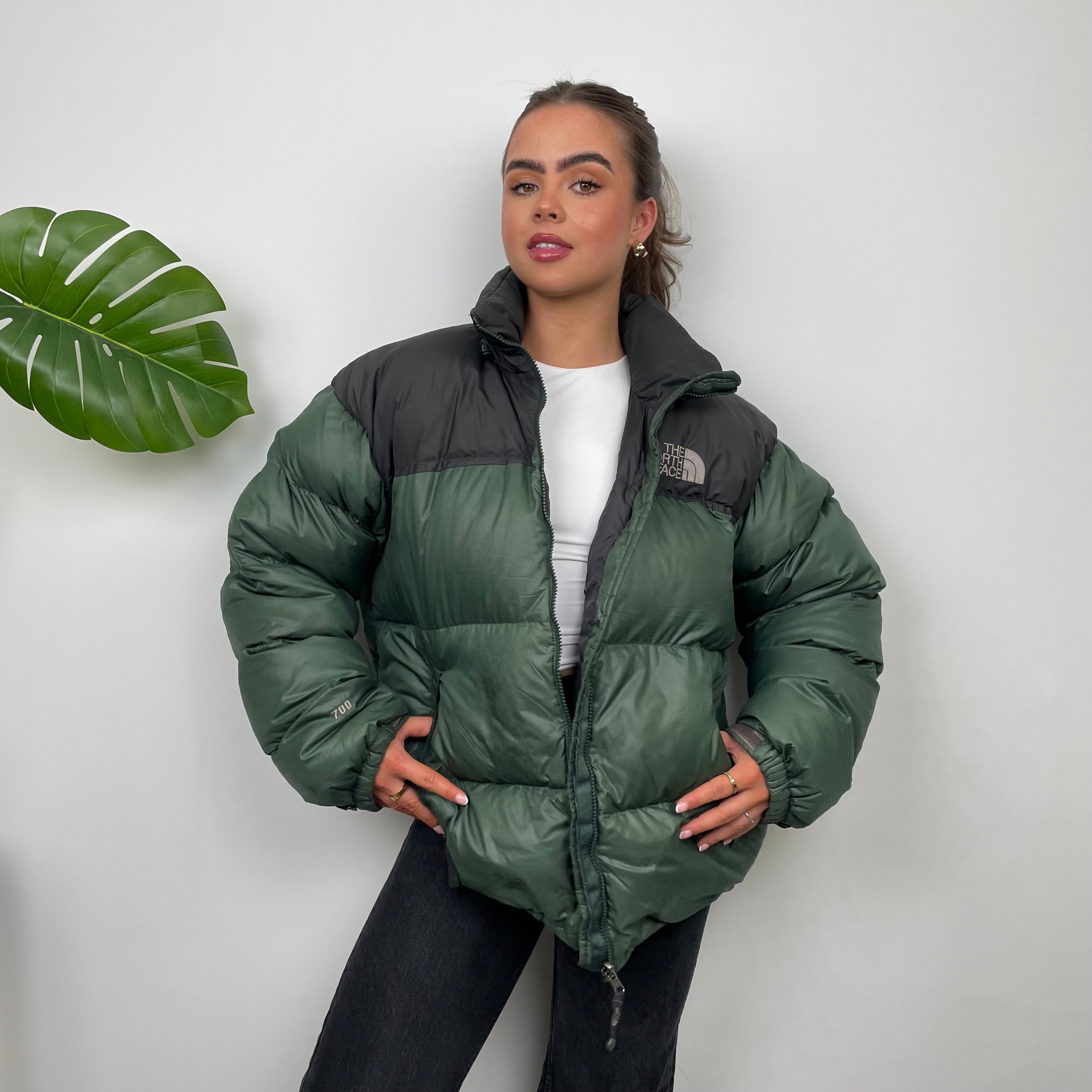 The North Face Green Nuptse 700 Puffer Jacket (L)