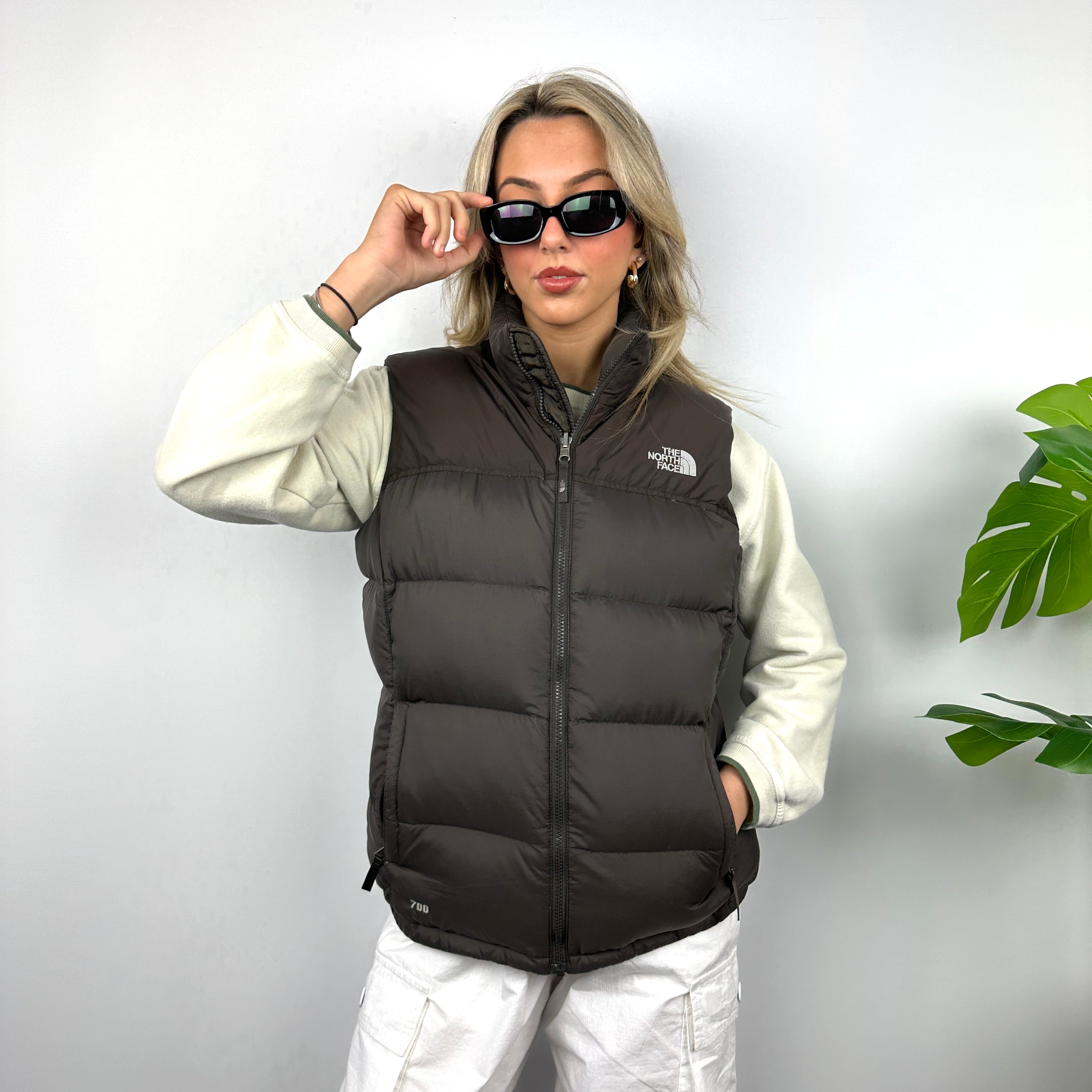 The North Face RARE Brown Nuptse 700 Puffer Gilet (L)