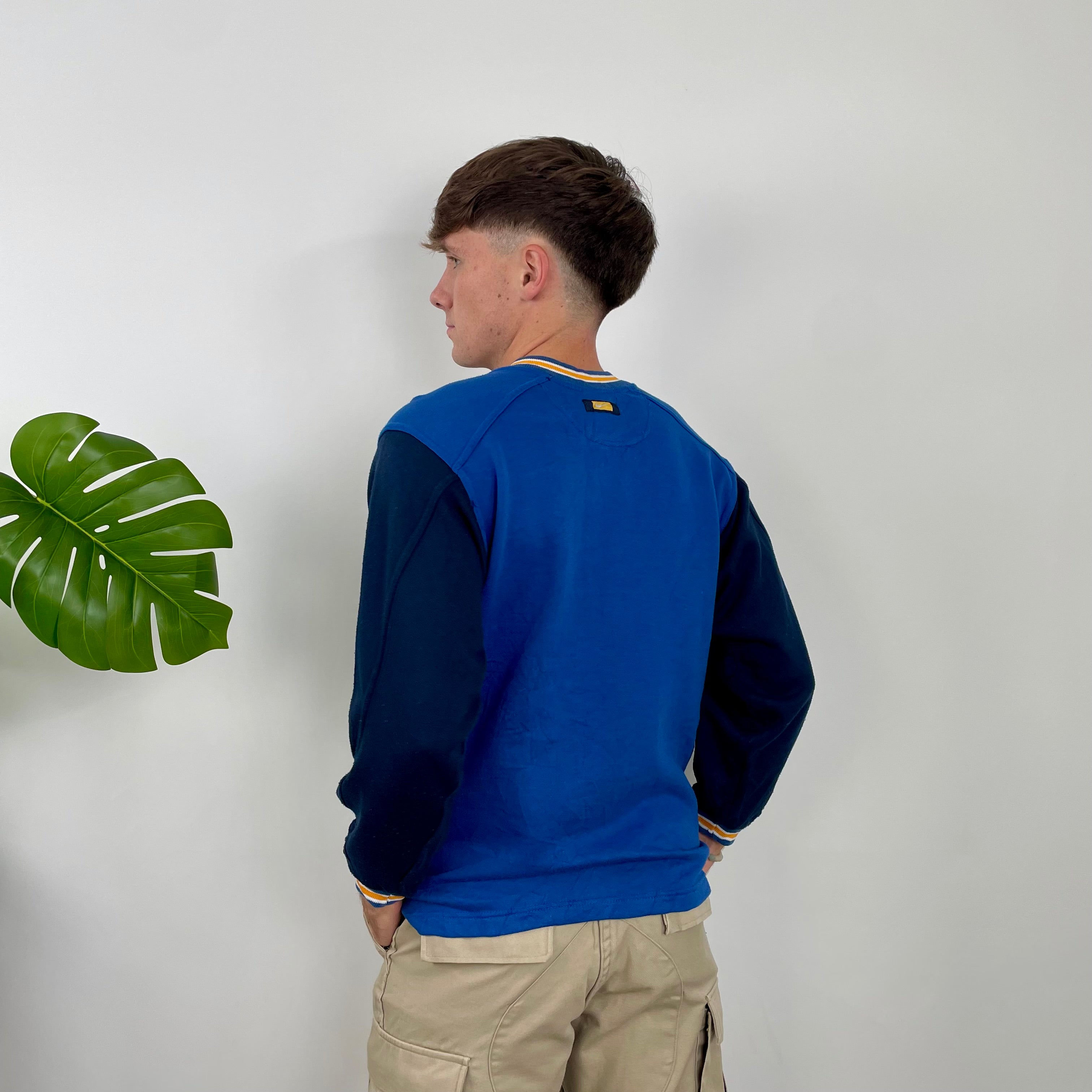 Nike RARE Blue Embroidered Swoosh Sweatshirt (S)