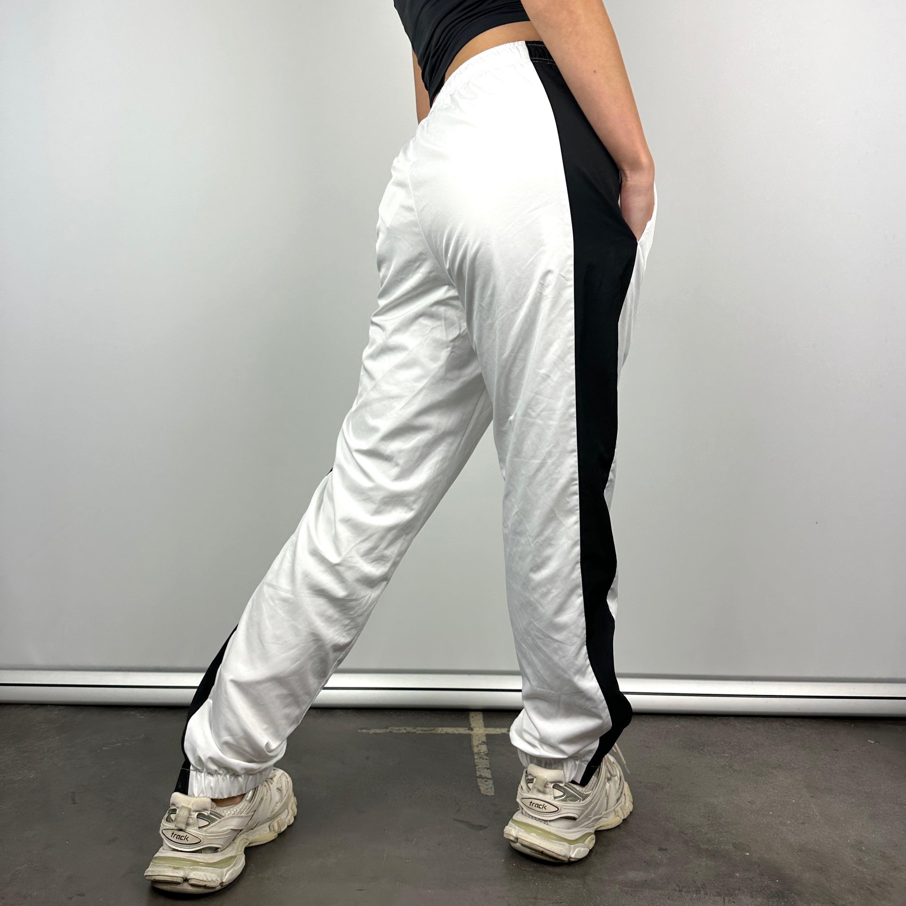 Lacoste White Embroidered Logo Track Pants (M)