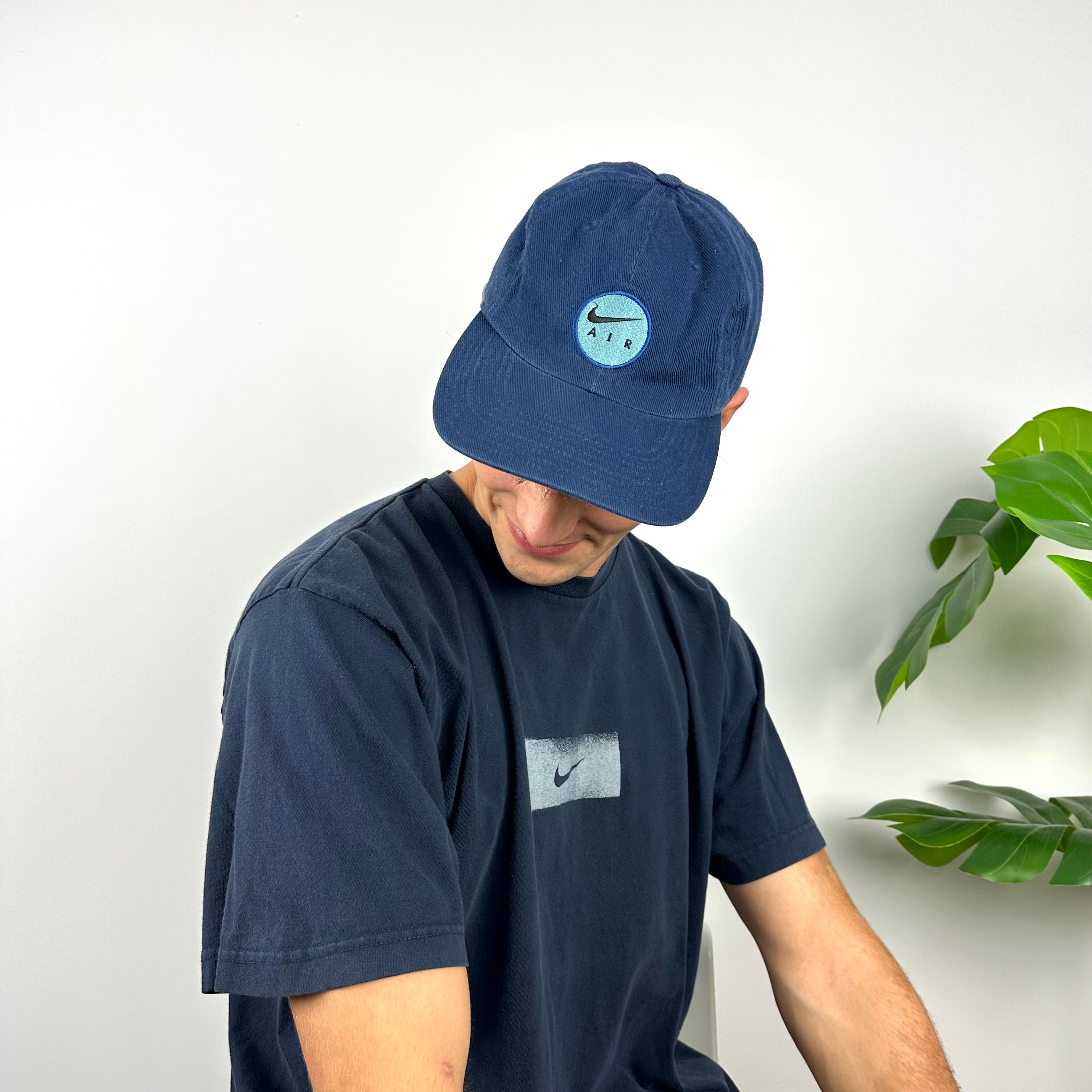 Nike Air RARE Navy Embroidered Spell Out Cap