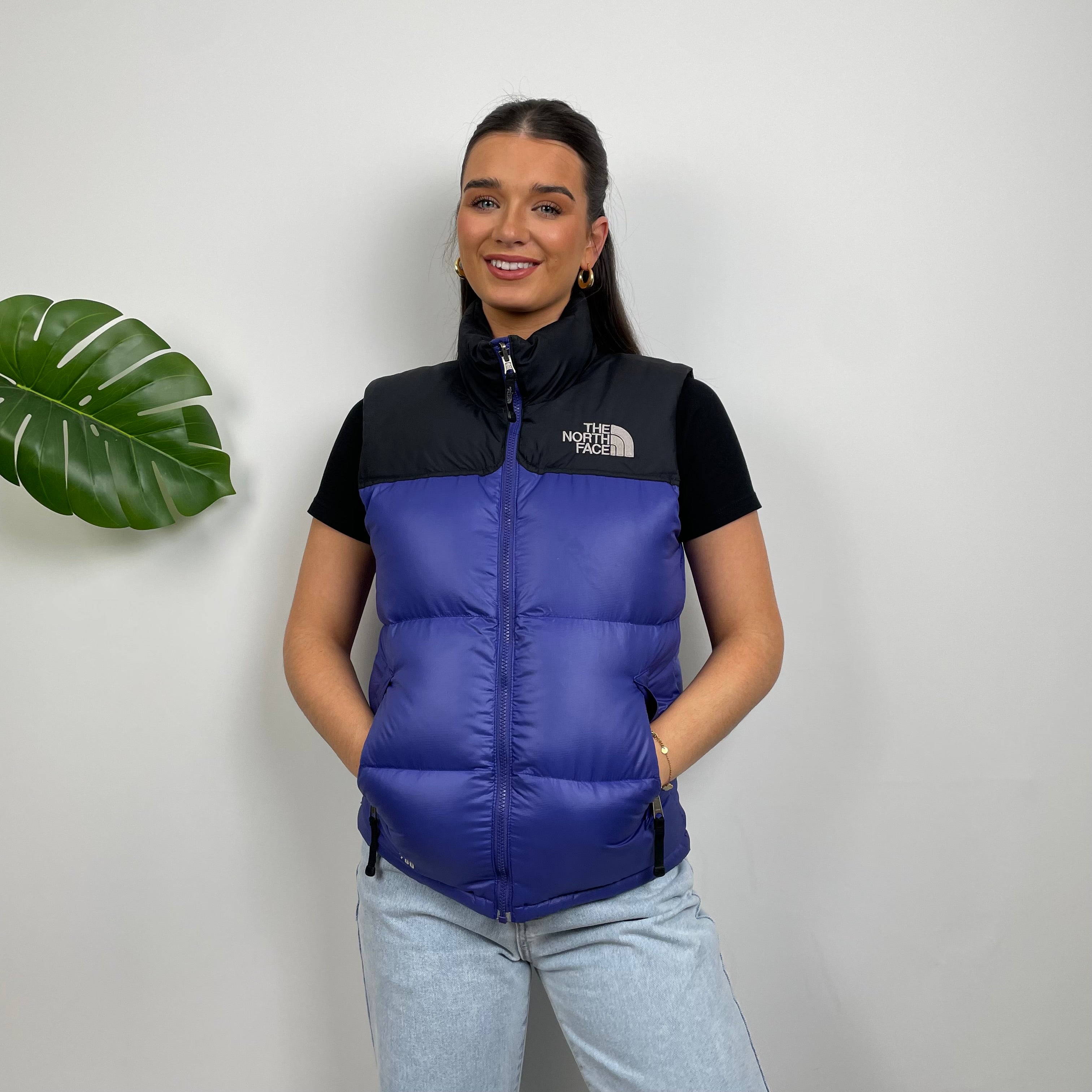 North Face RARE Blue Nuptse 700 Puffer Gilet (S)