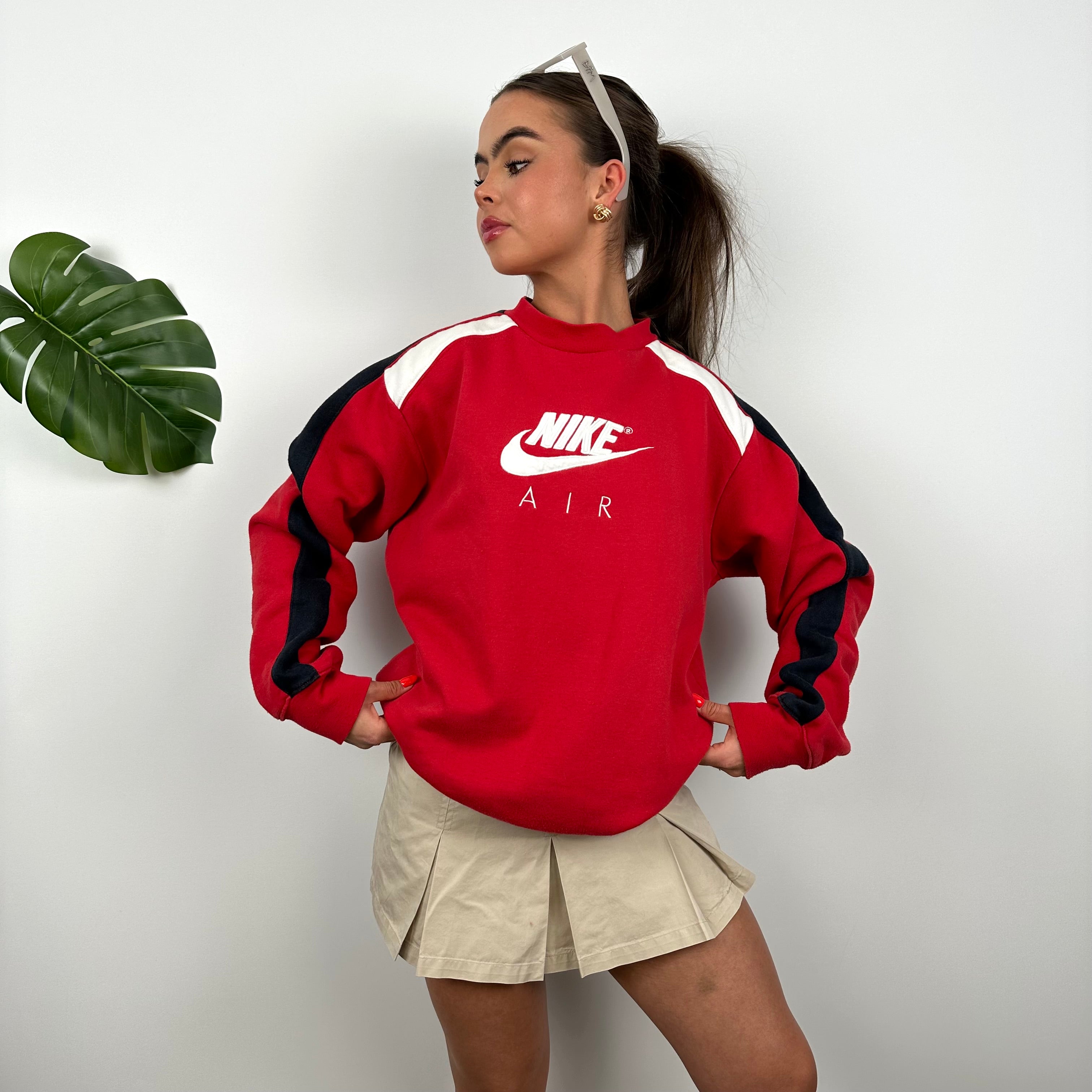 Nike Red Embroidered Spell Out Sweatshirt (S)