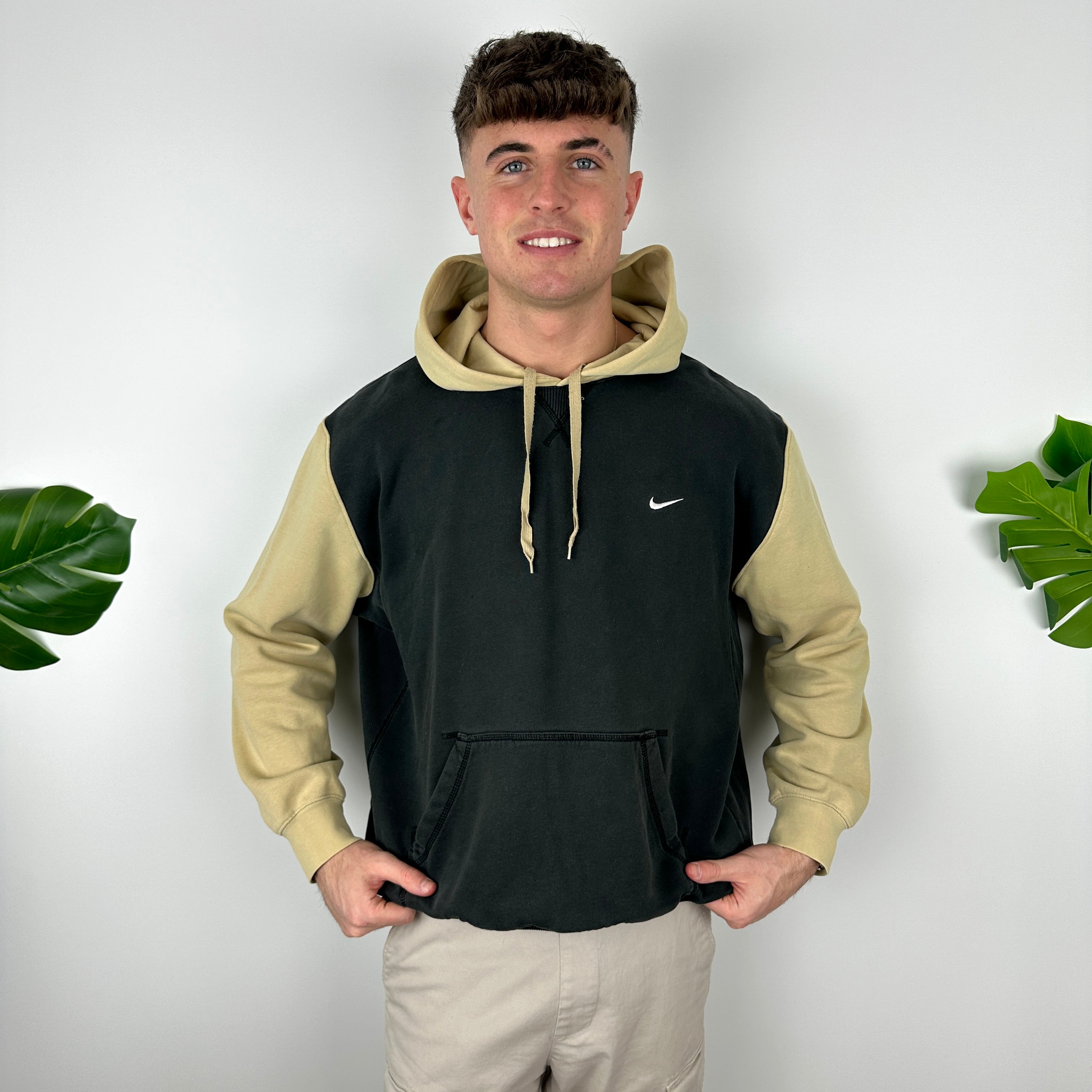 Nike Black Embroidered Swoosh Hoodie (L)