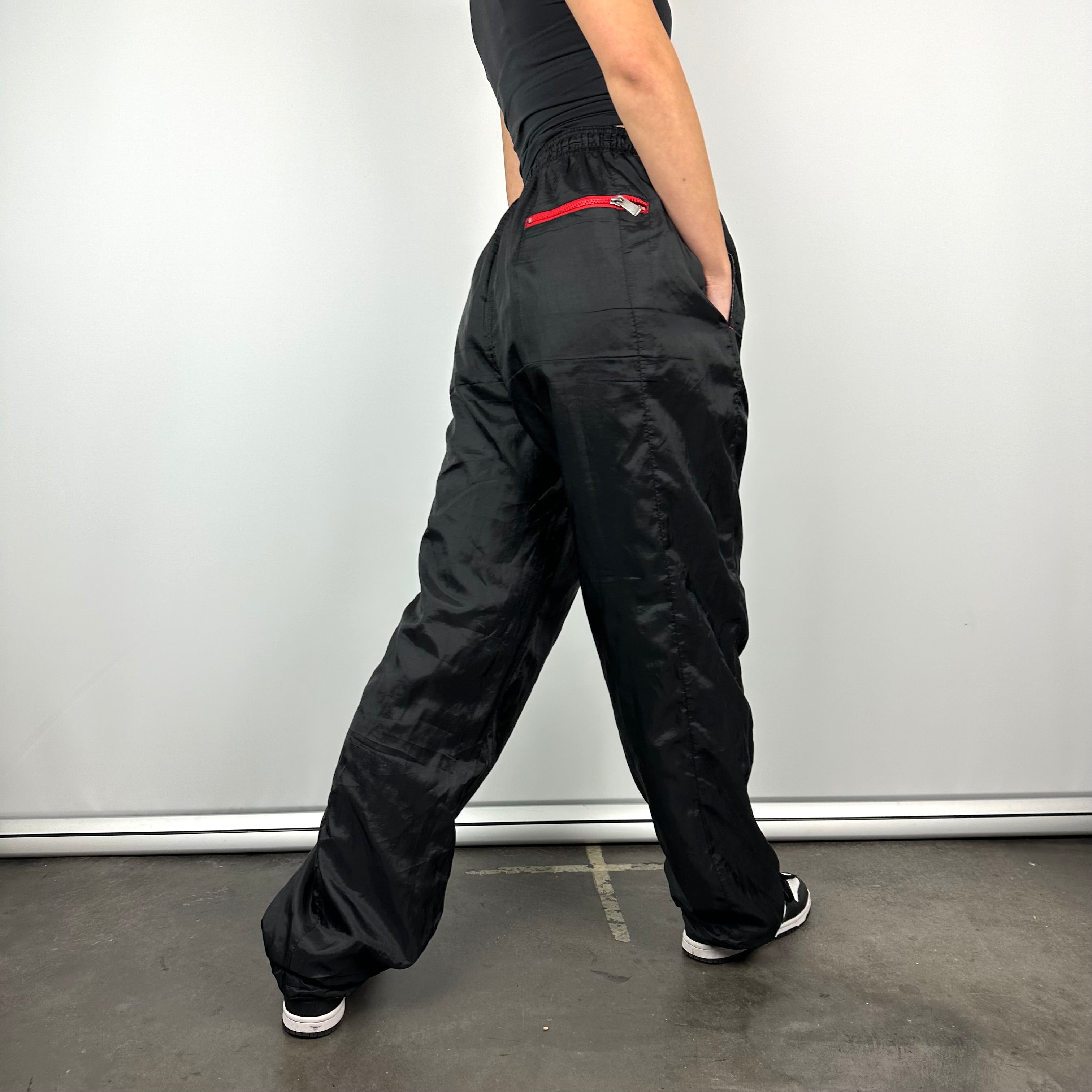 Nike Black Embroidered Spell Out Track Pants (L)